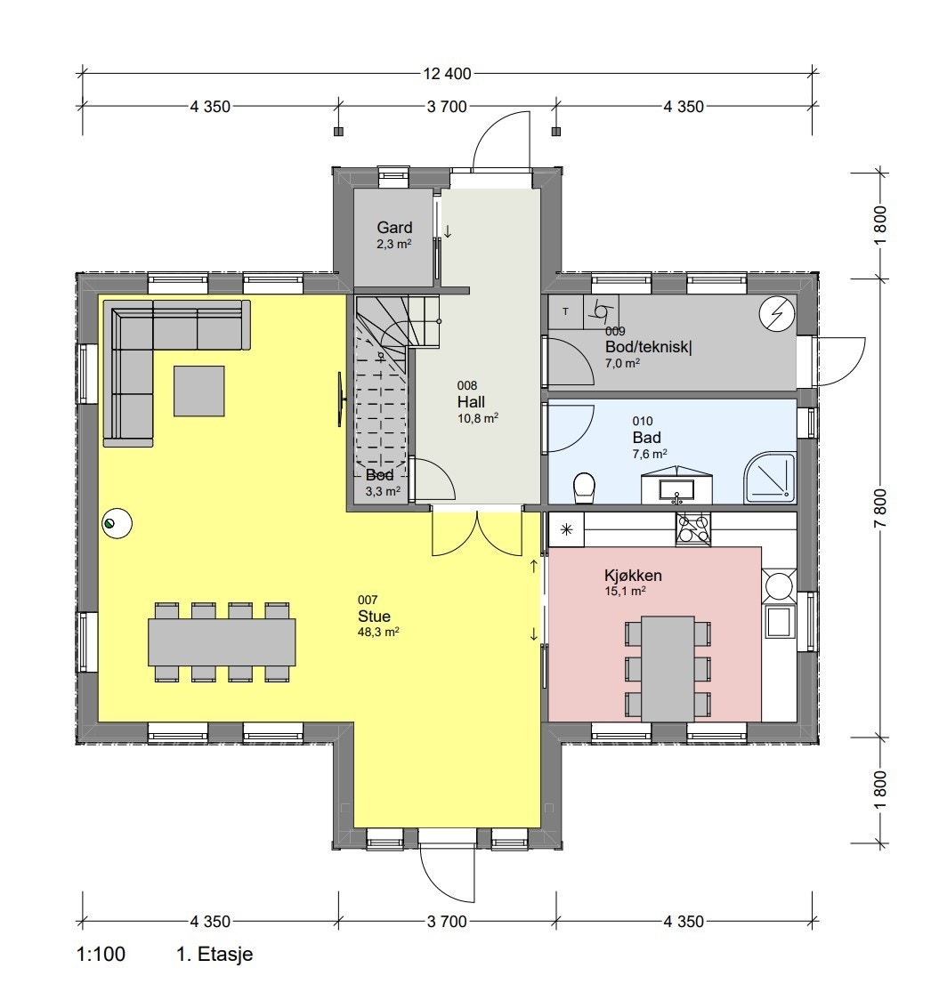 Plan 1. etg Galleribilde