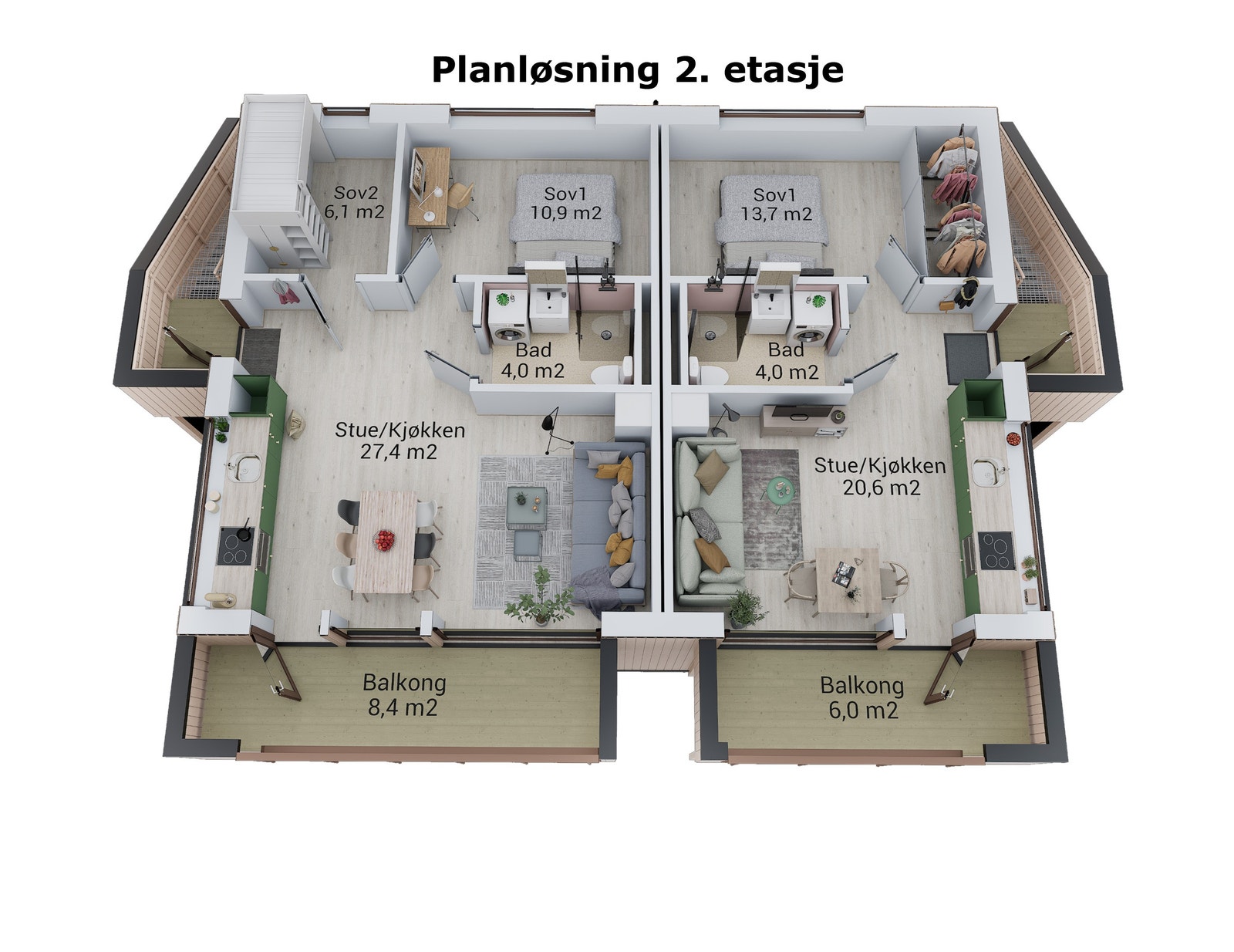 Plantegning 2. etg. Galleribilde