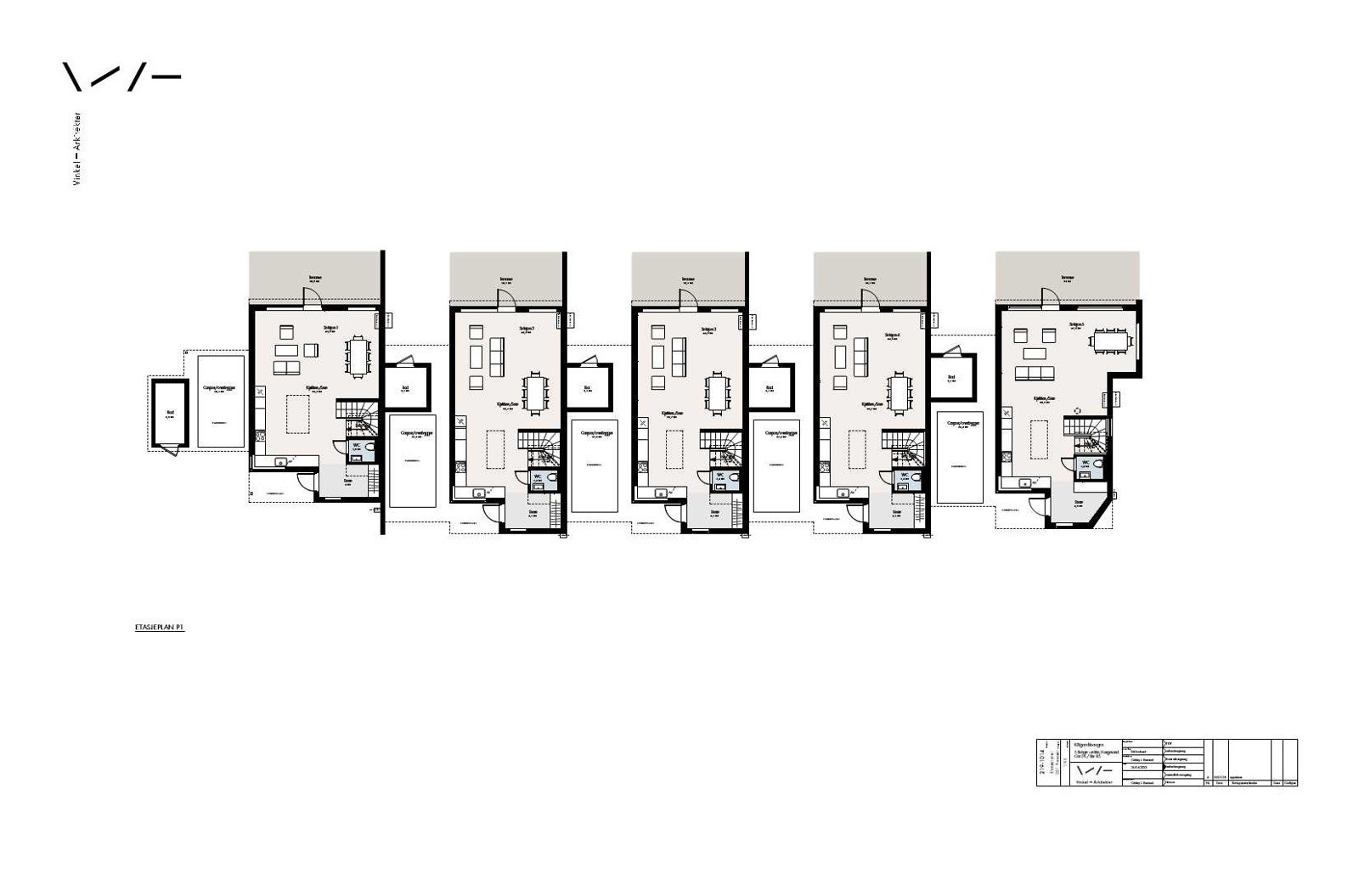 001 Boliger 5 i rekke_Steinsnesvegen_P1_rev C Galleribilde