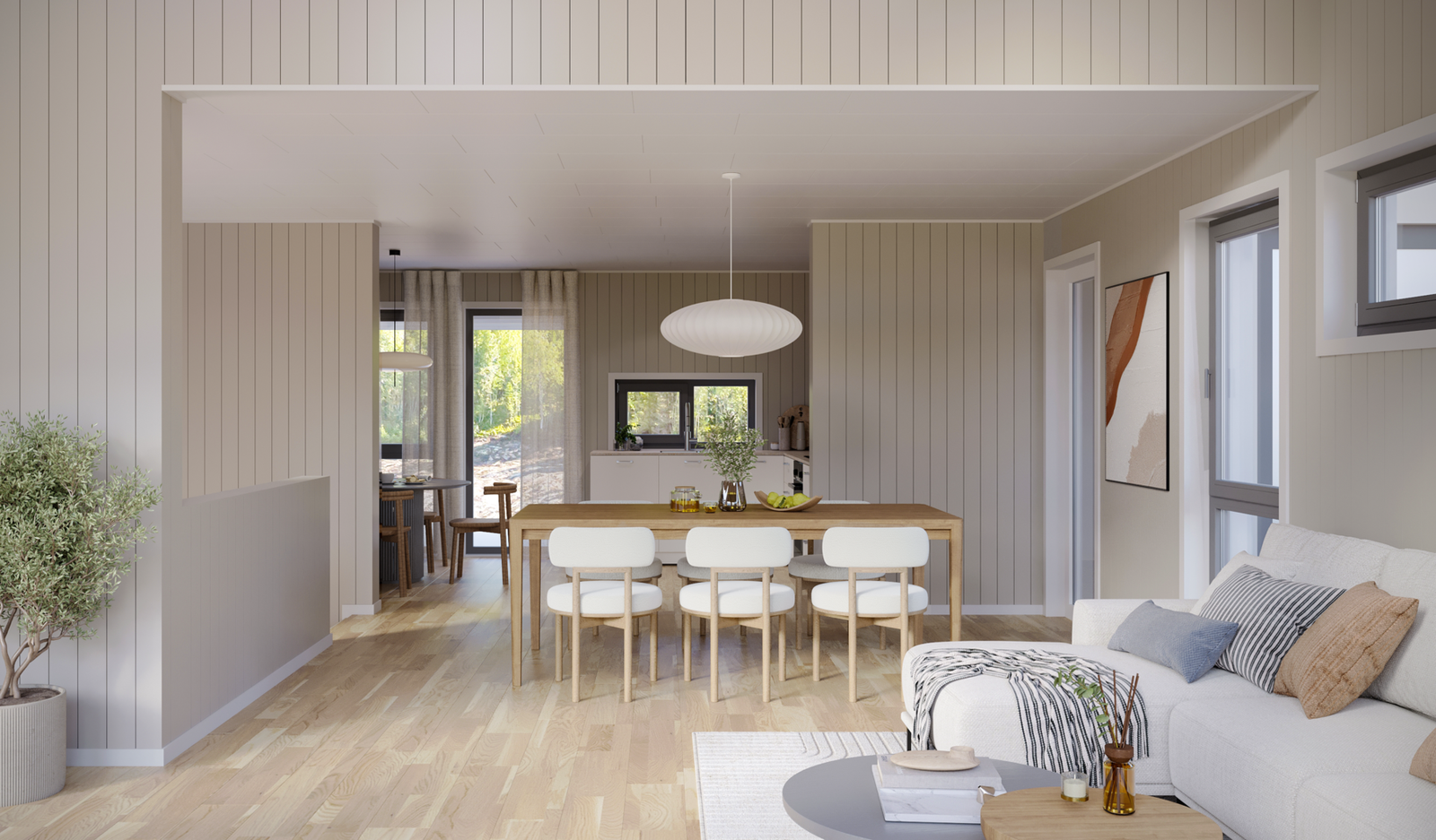 Åpen og moderne løsning med masse gjennomlys. Galleribilde