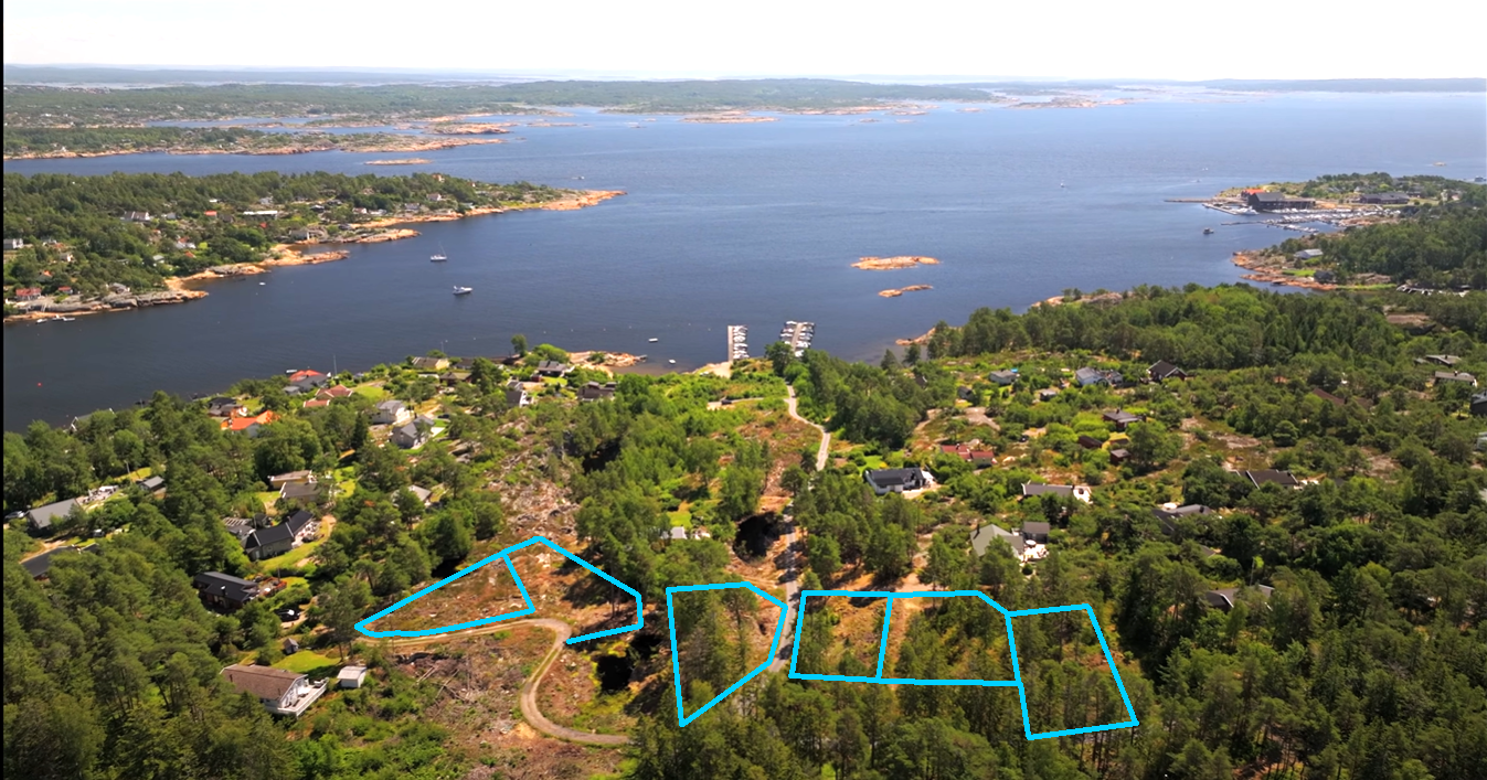 Fra venstre tomt: 10, 11, 12, 14, 13, & 16 Galleribilde