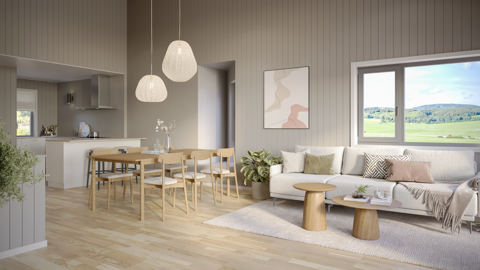 Boligene har godt med gjennomlys med vindusflater på 3 alle sider. Galleribilde