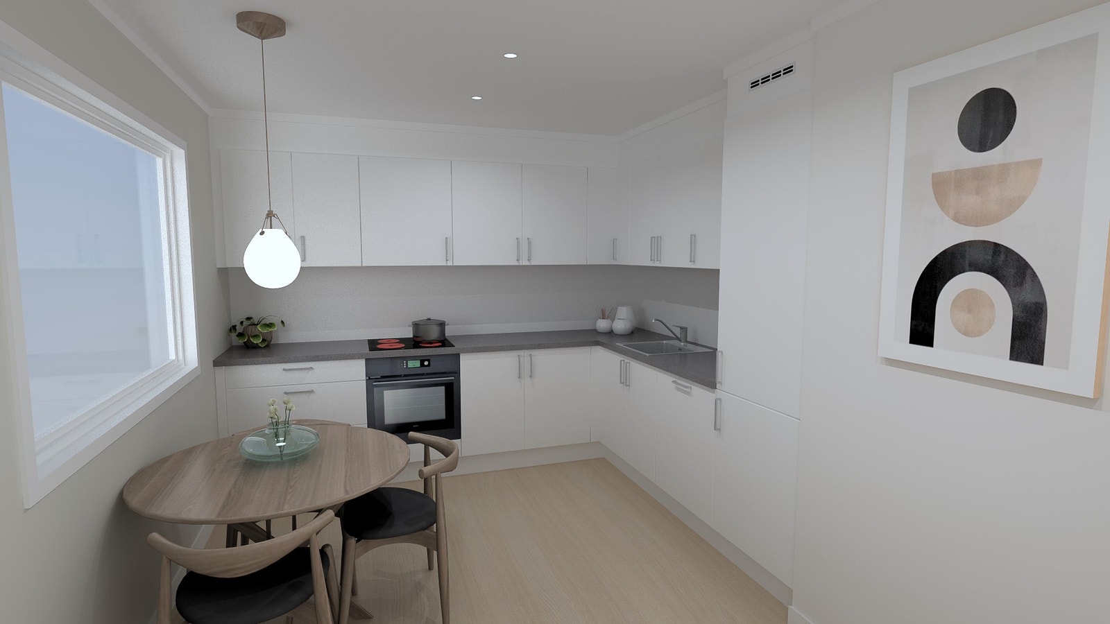 Kjøkken med god benkeplass (selges uten hvitevarer) Galleribilde