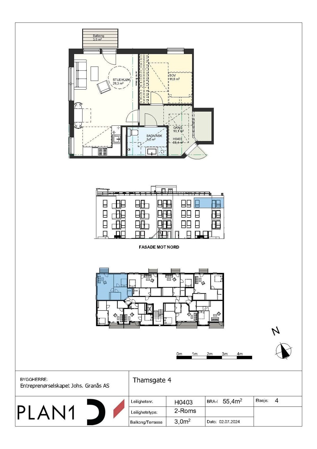 Plantegning H0403. Galleribilde