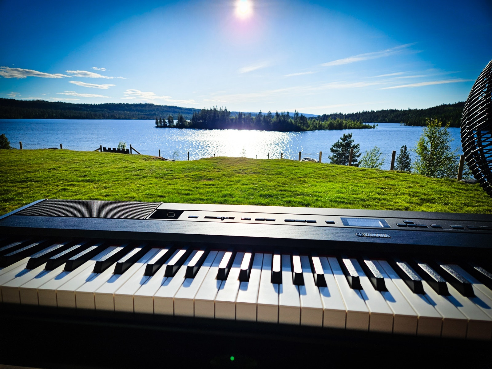 Flott sjøutsikt - naturskjønne omgivelser Galleribilde