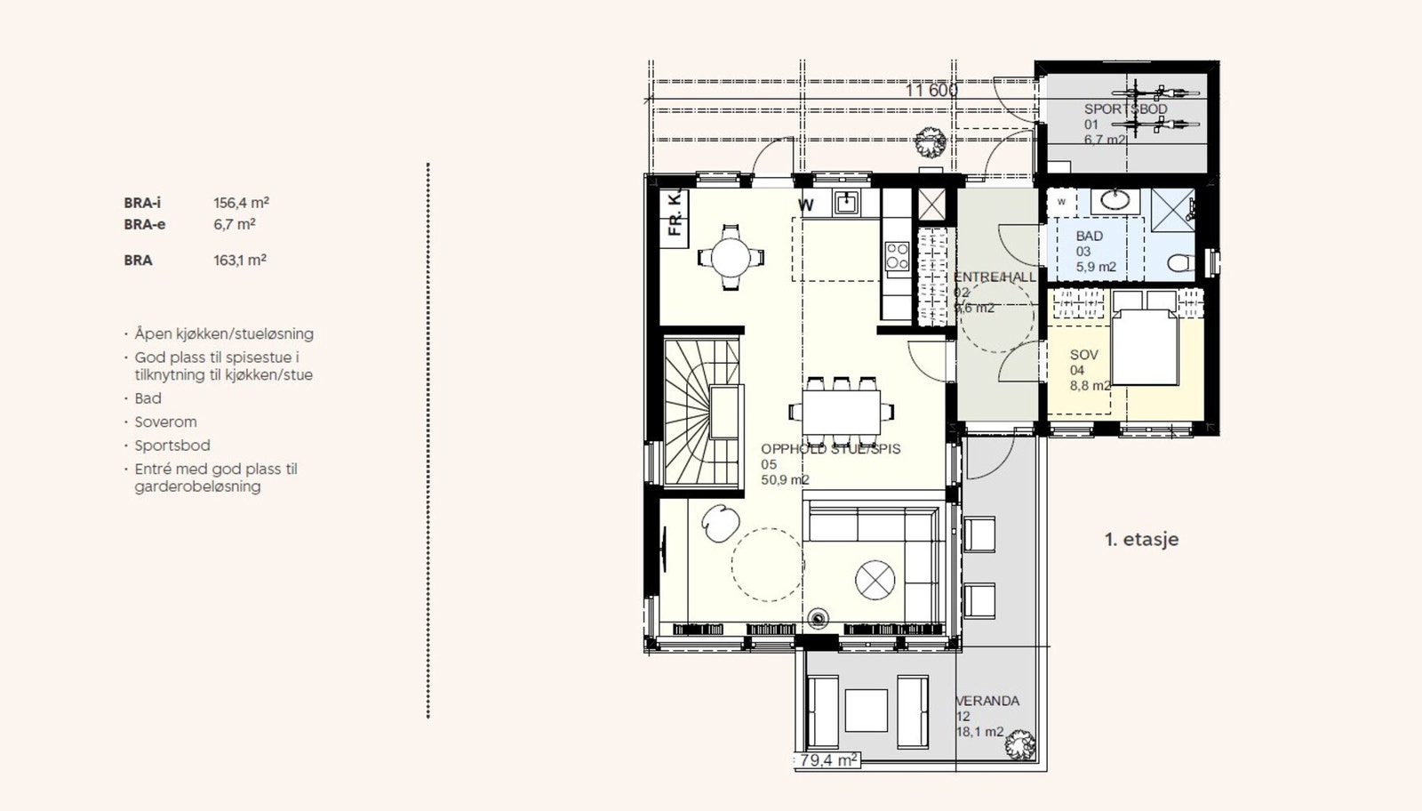 Hovedetasje/1. etasje Galleribilde
