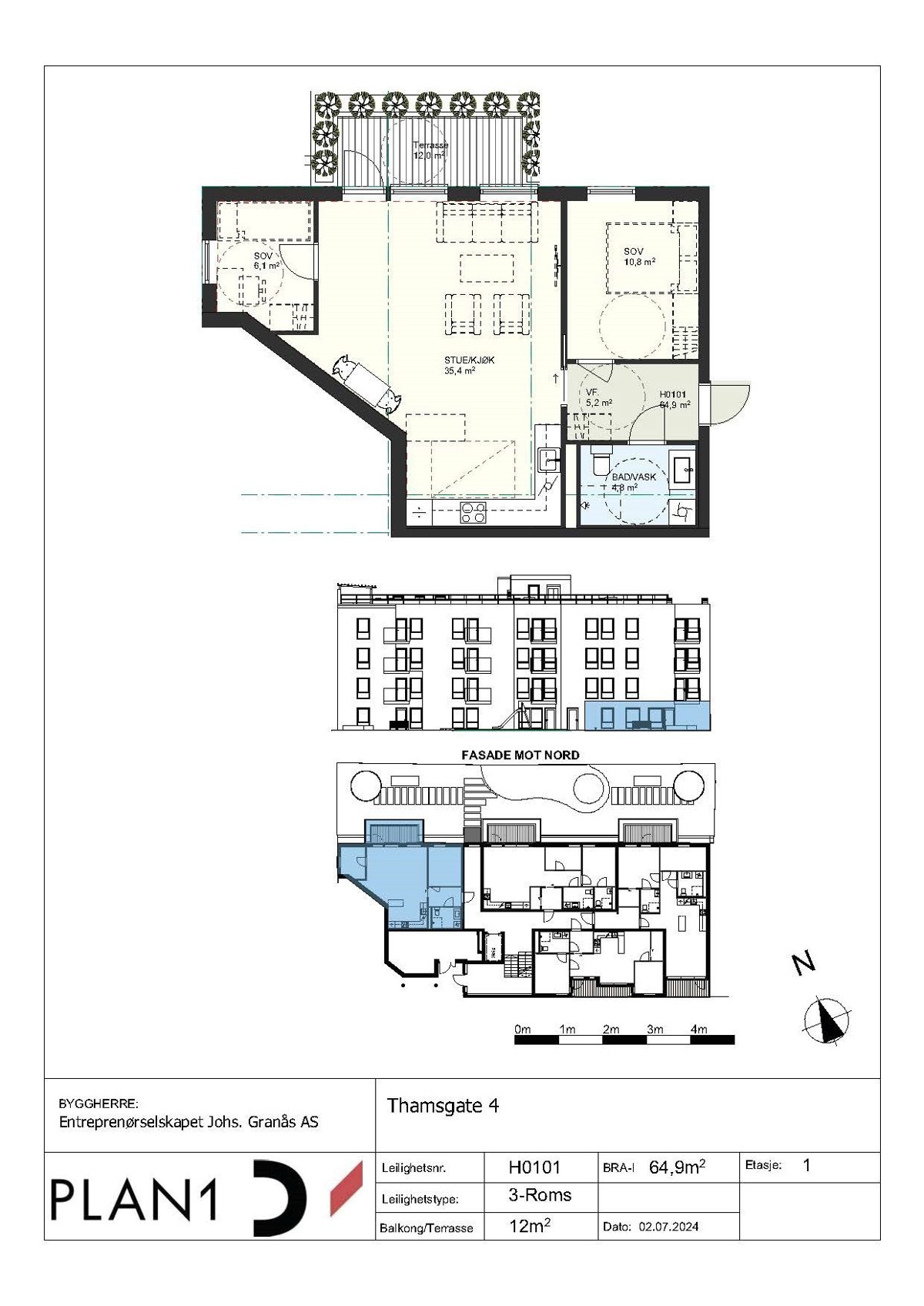 Plantegning H0101. Galleribilde