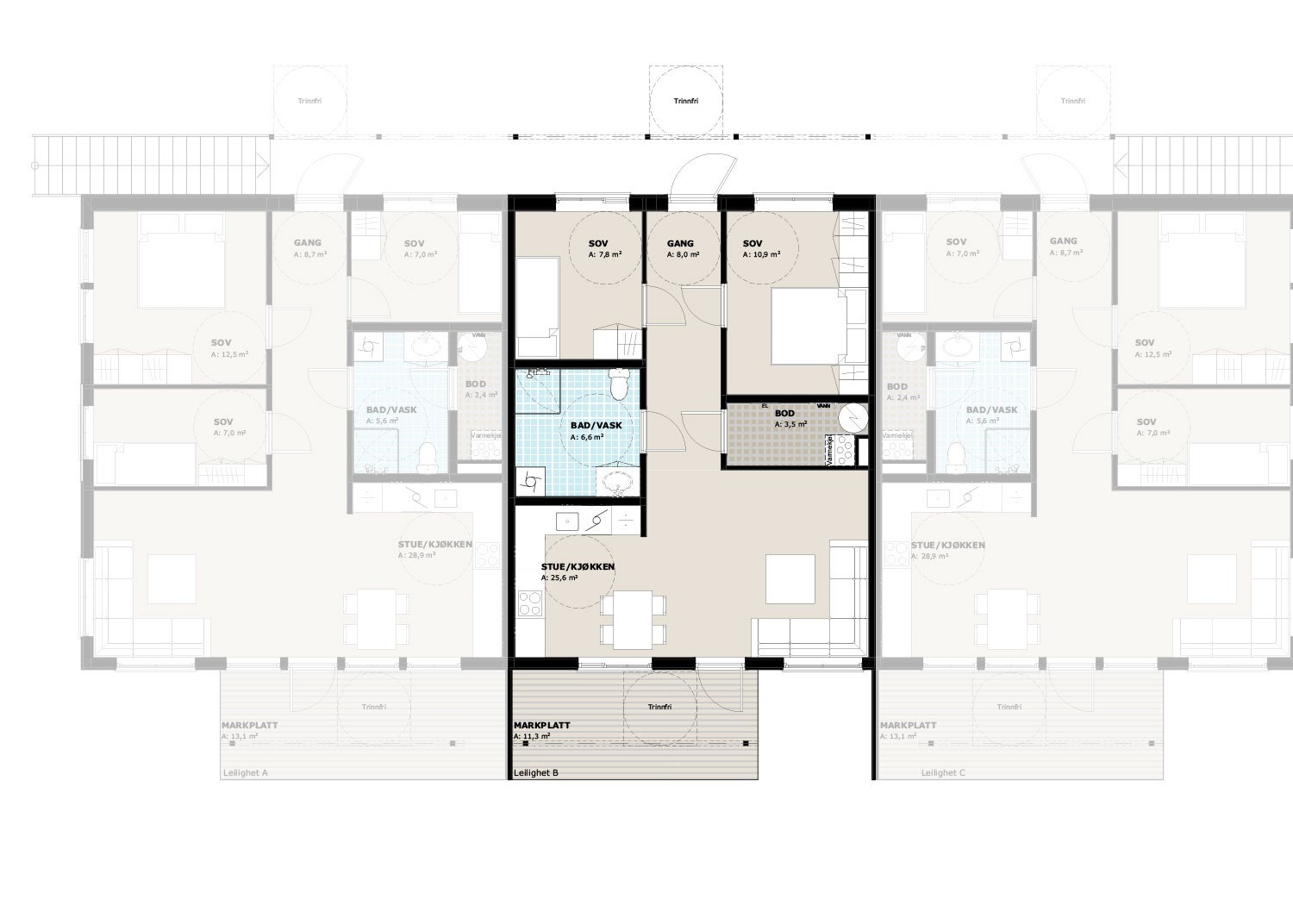 Plantegning av leiligheten Galleribilde