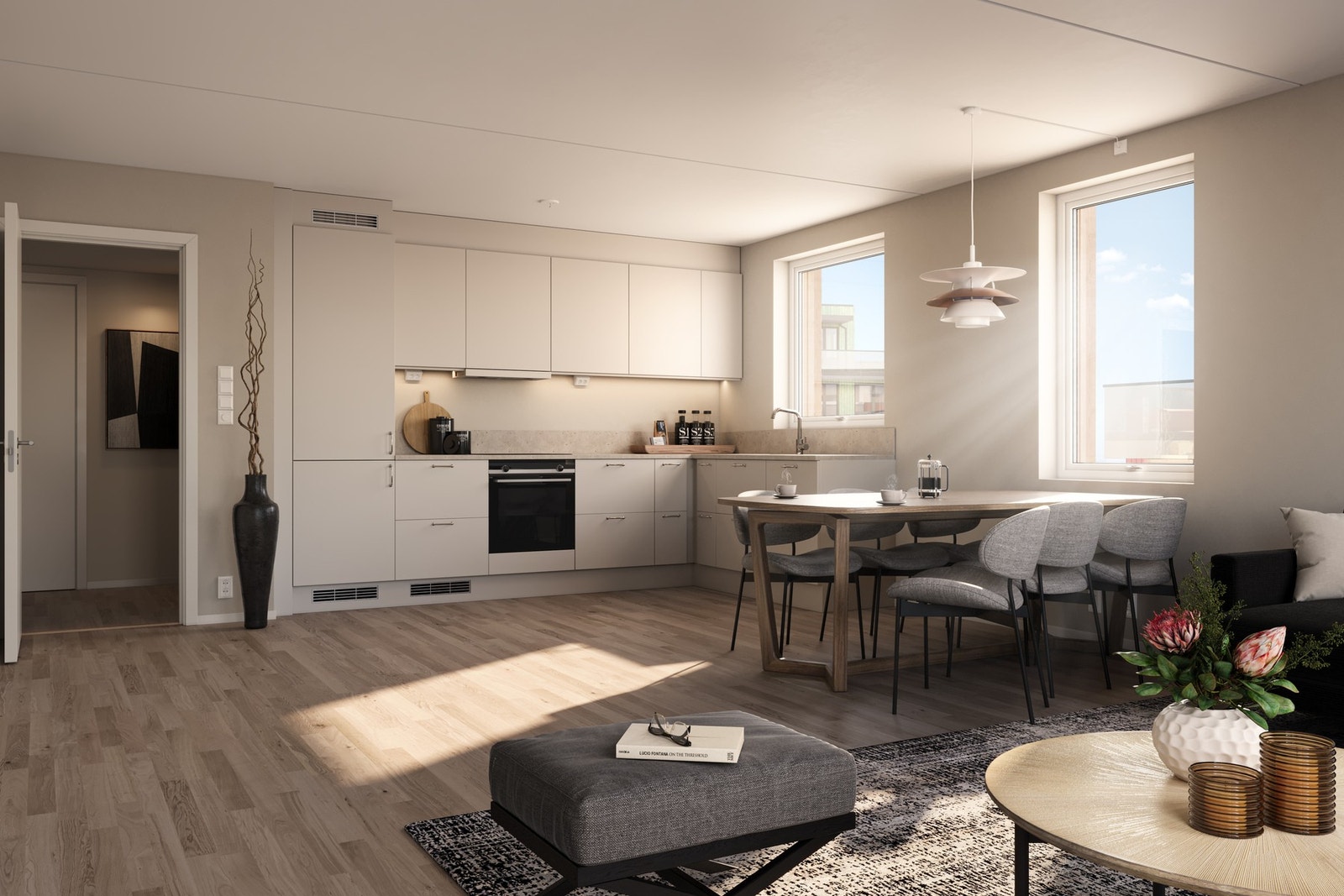 Leilighetene varierer fra 36 til 110 kvm, så her har man en leilighet som kan passe de fleste! Illustrasjon, avvik vil forekomme. Galleribilde