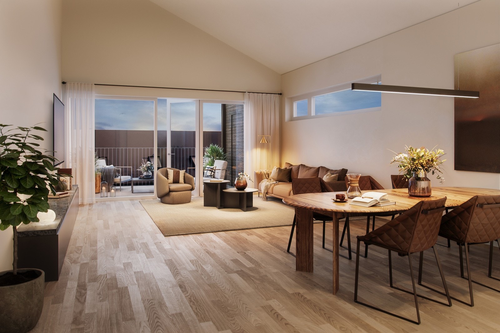 Med sin sentrale beliggenhet på Jæren er Nærbø et naturlig valg for mange. (Stue/kjøkken - Leilighet 702 Illustasjonsbilde, avvik kan forekomme). Galleribilde