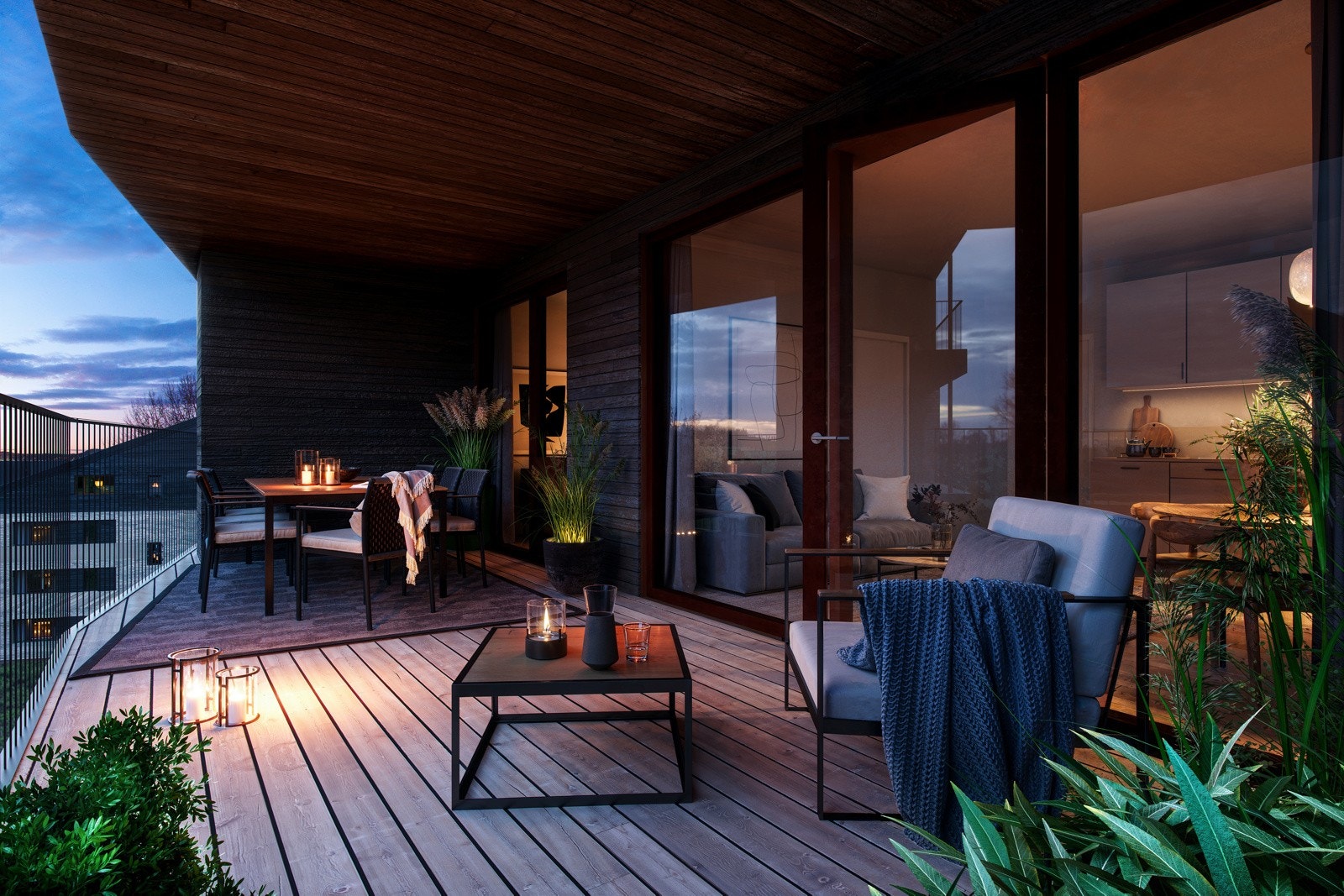 Meierigårdens tredje byggetrinn består av i alt 22 leiligheter. Disse er fordelt på 1 bygg som er 7 etasjer høy. (Balkong - Leilighet 503 Illustasjonsbilde, avvik kan forekomme). Galleribilde