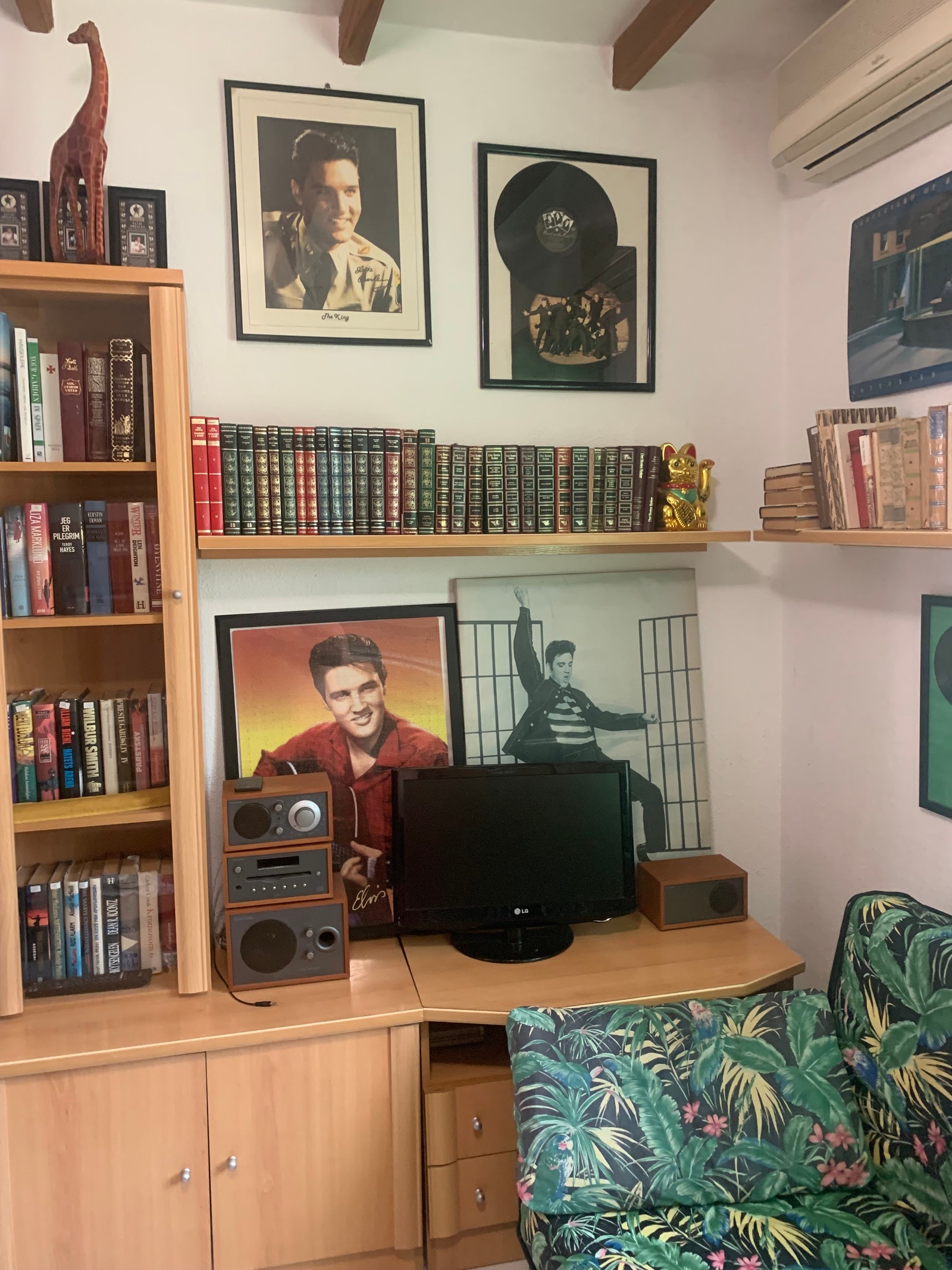 Gjesterom Tv og stereo og norske bøker Galleribilde