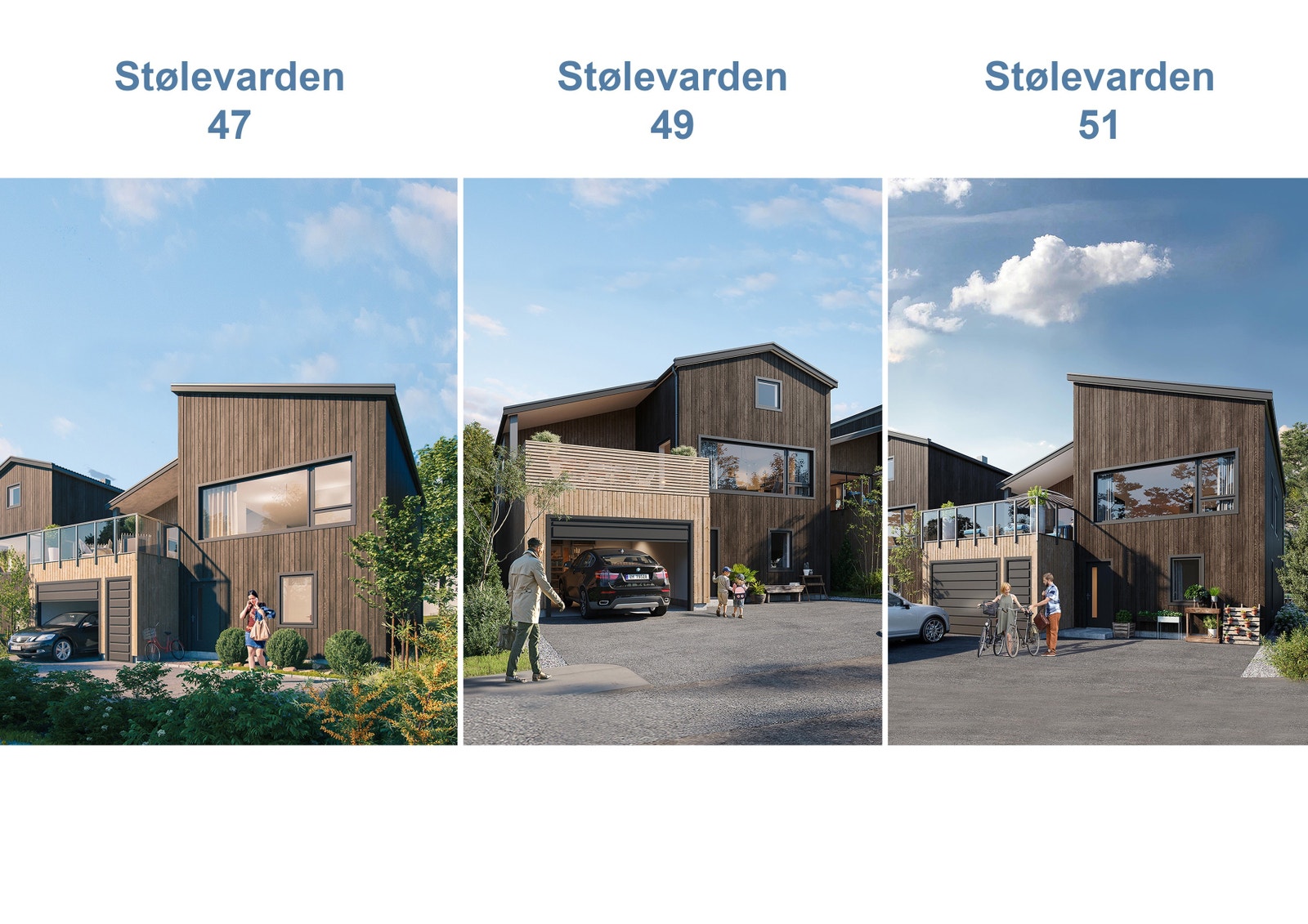 De tre eneboligene Galleribilde