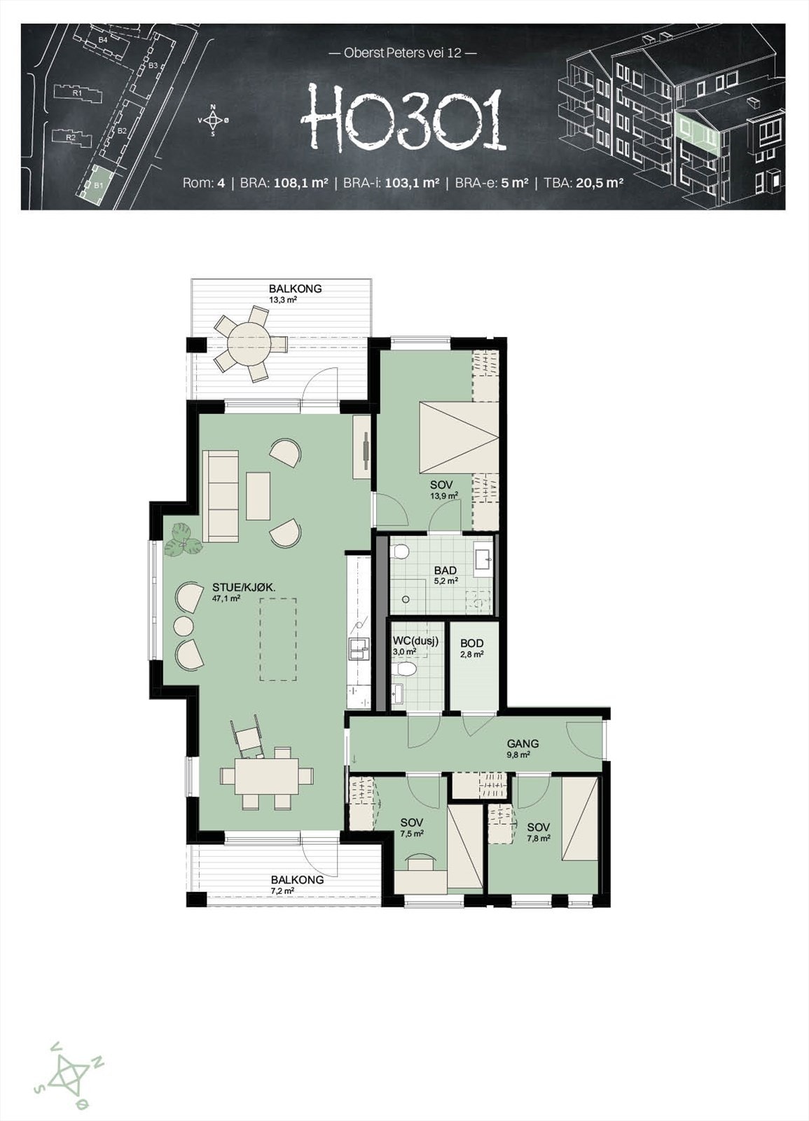 Plantegning Galleribilde