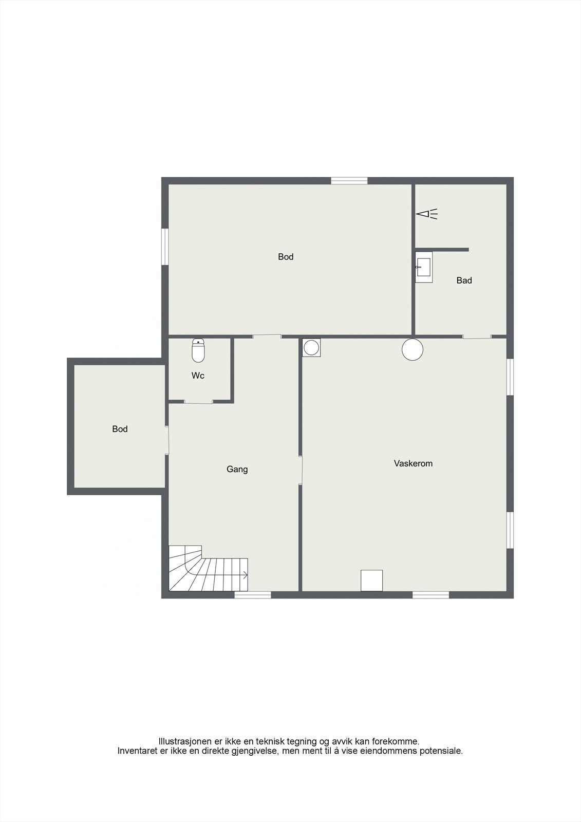 Plantegning - Kjeller. Galleribilde