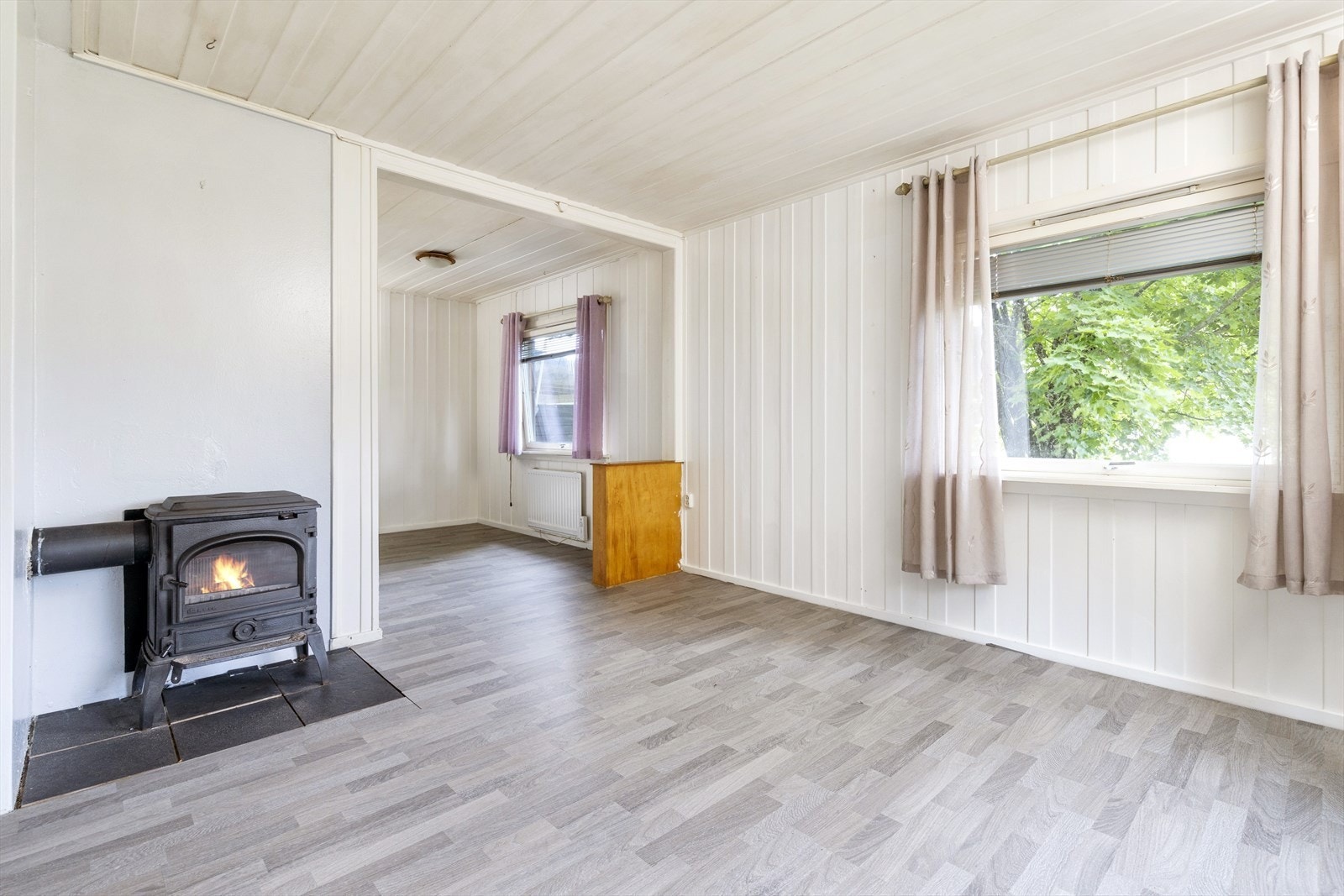 Peisen avgir godt med varme på kalde kvelder. Galleribilde