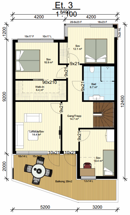 Plan 3 etg. Galleribilde