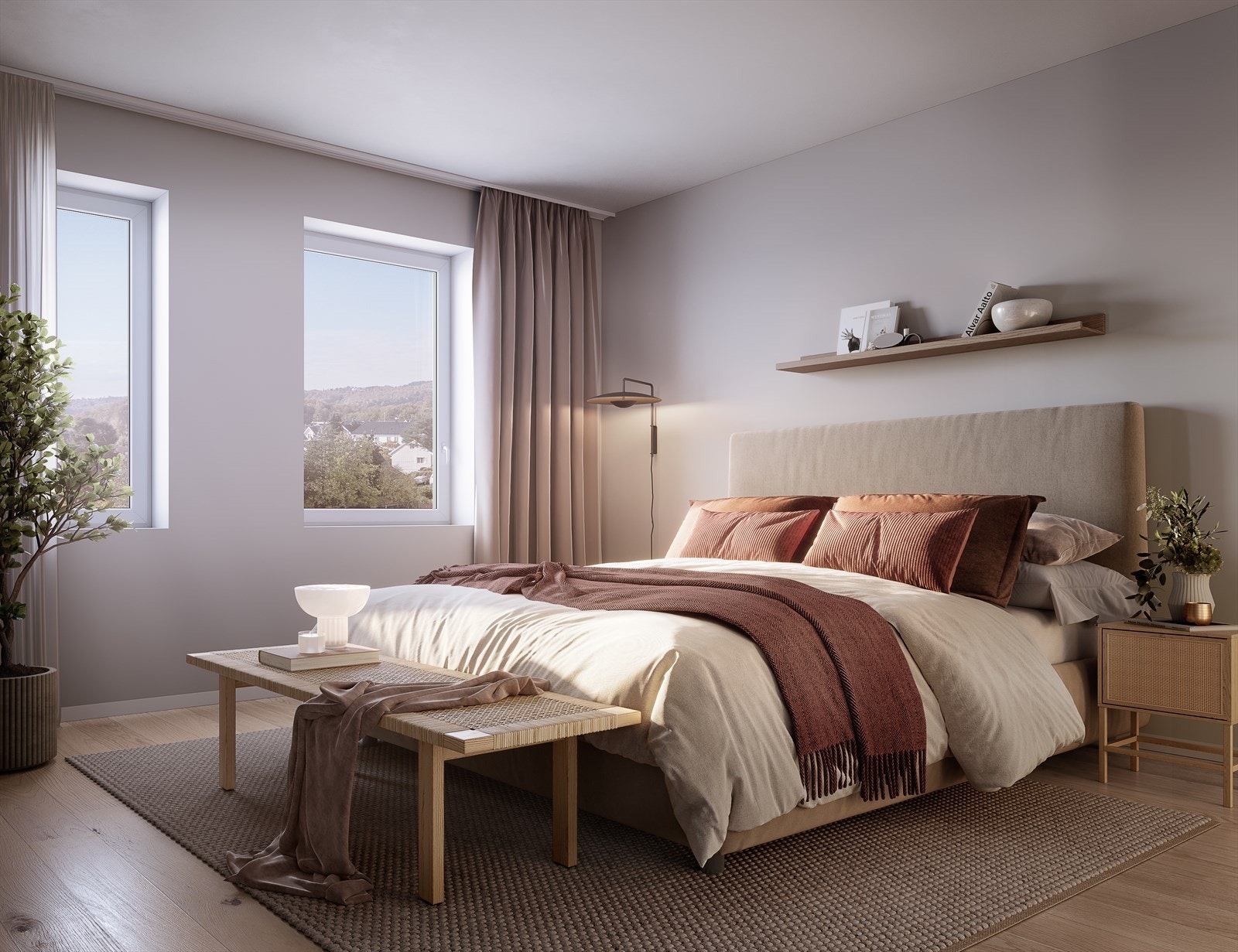 Illustrasjon fra soverom Galleribilde