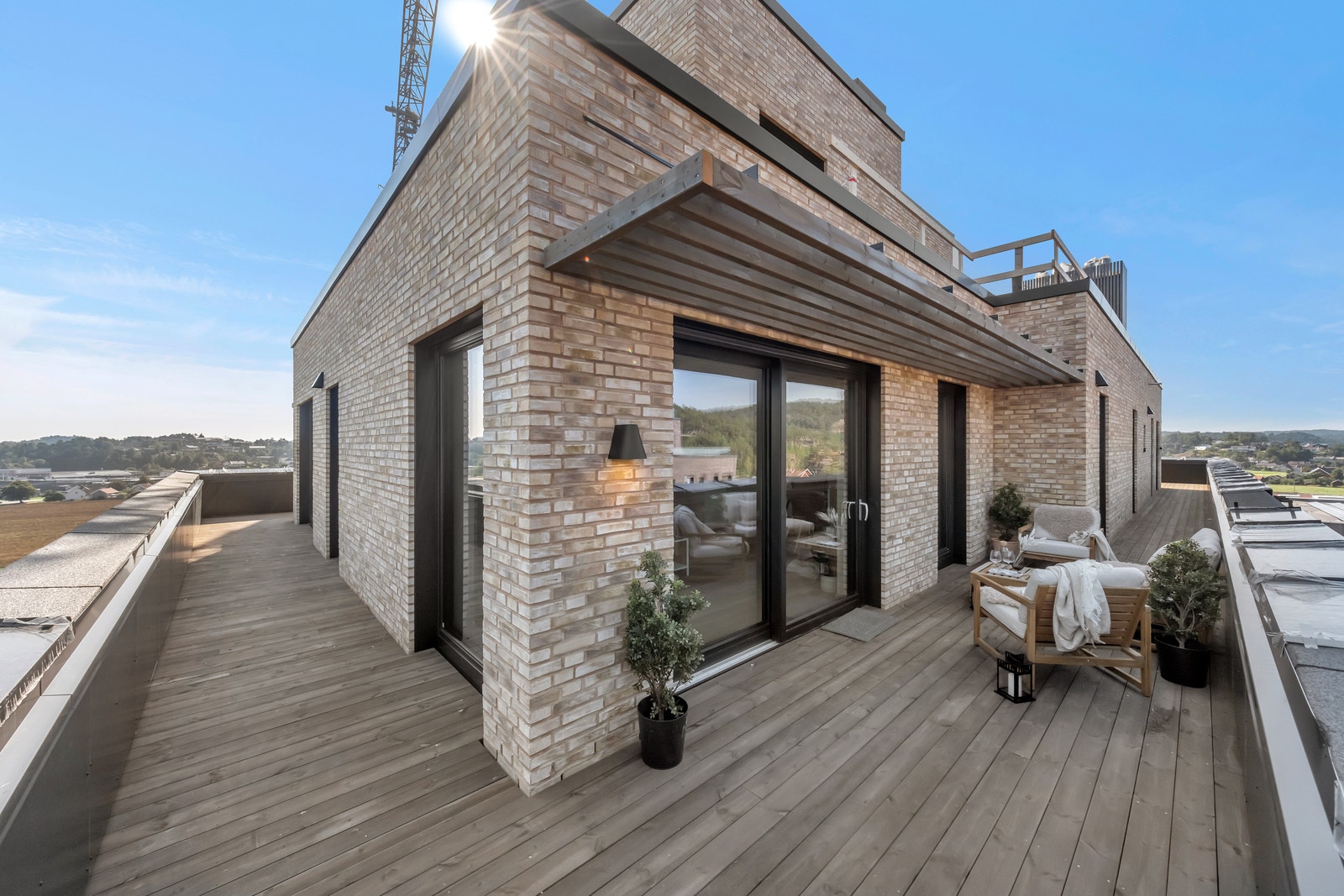 Stor terrasse på 28 m² Galleribilde