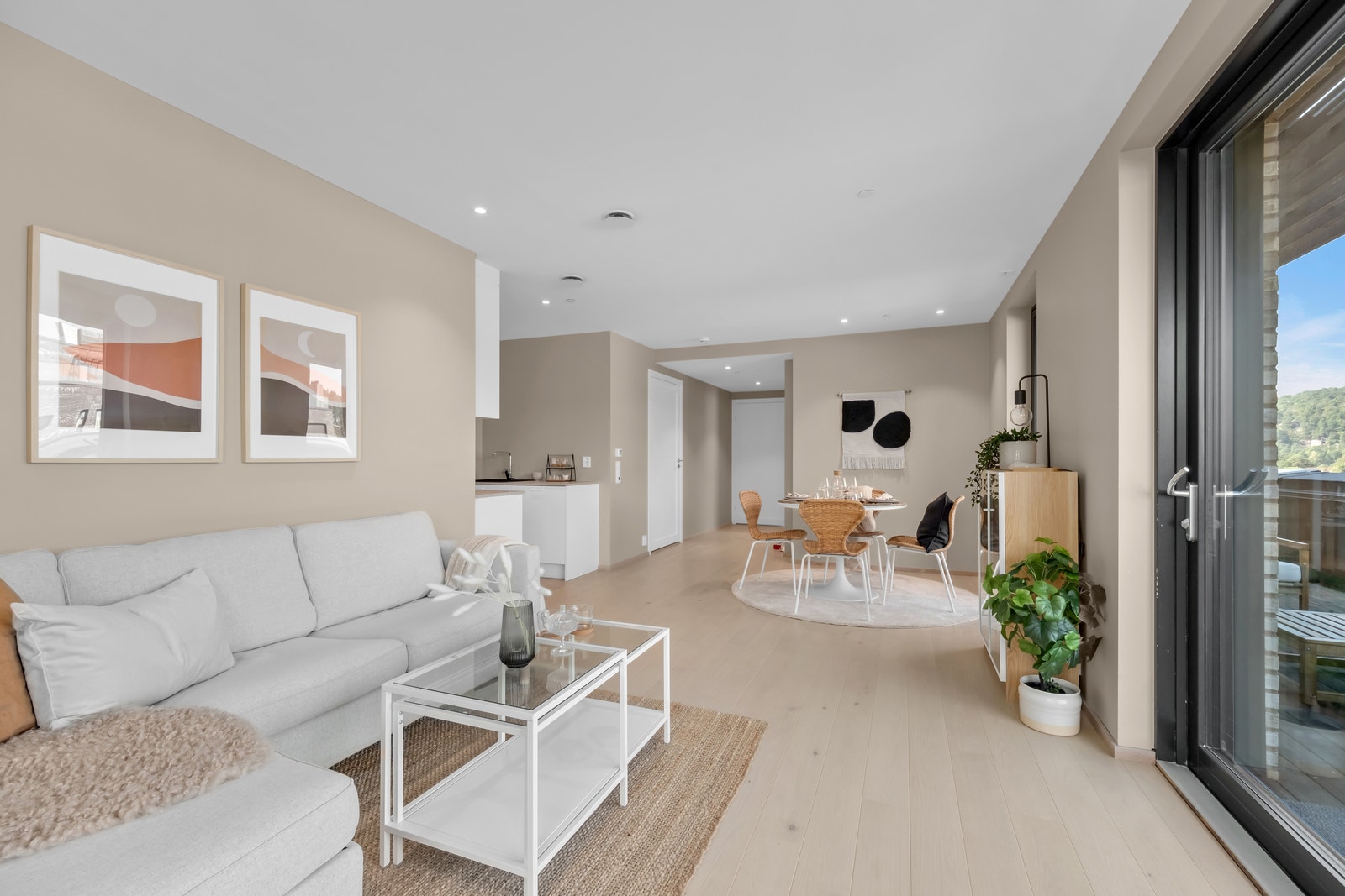 Delikat innredet med tidløse farger Galleribilde