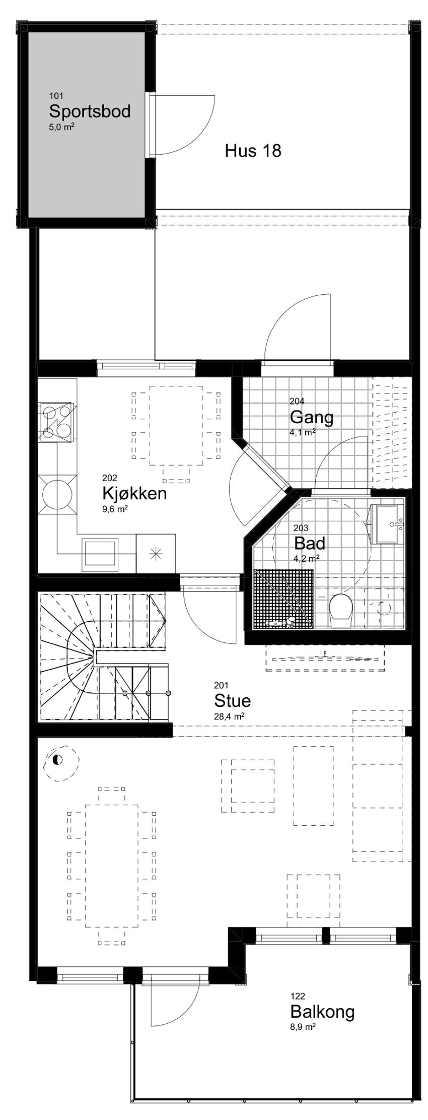 Hus 18 plan 2 Galleribilde