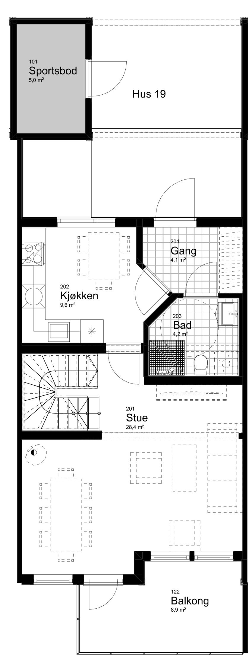 Hus 19 plan 2 Galleribilde