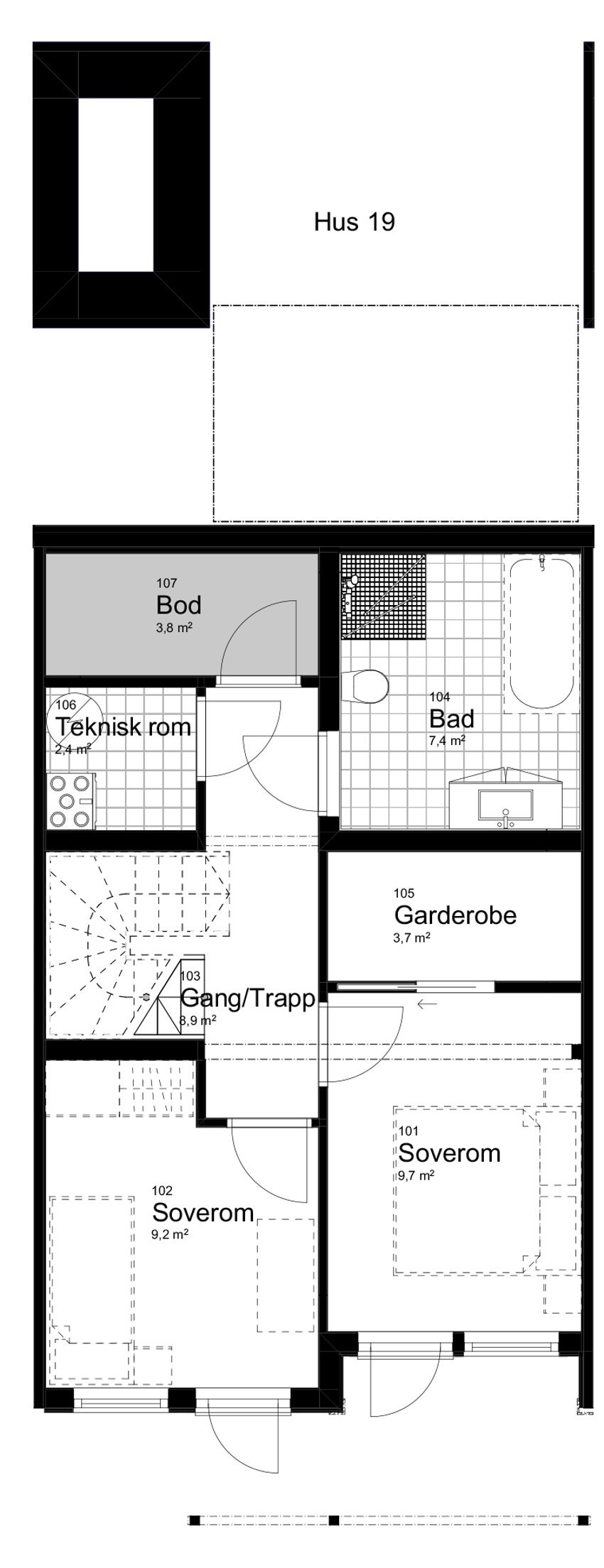Hus 19 plan 1 Galleribilde