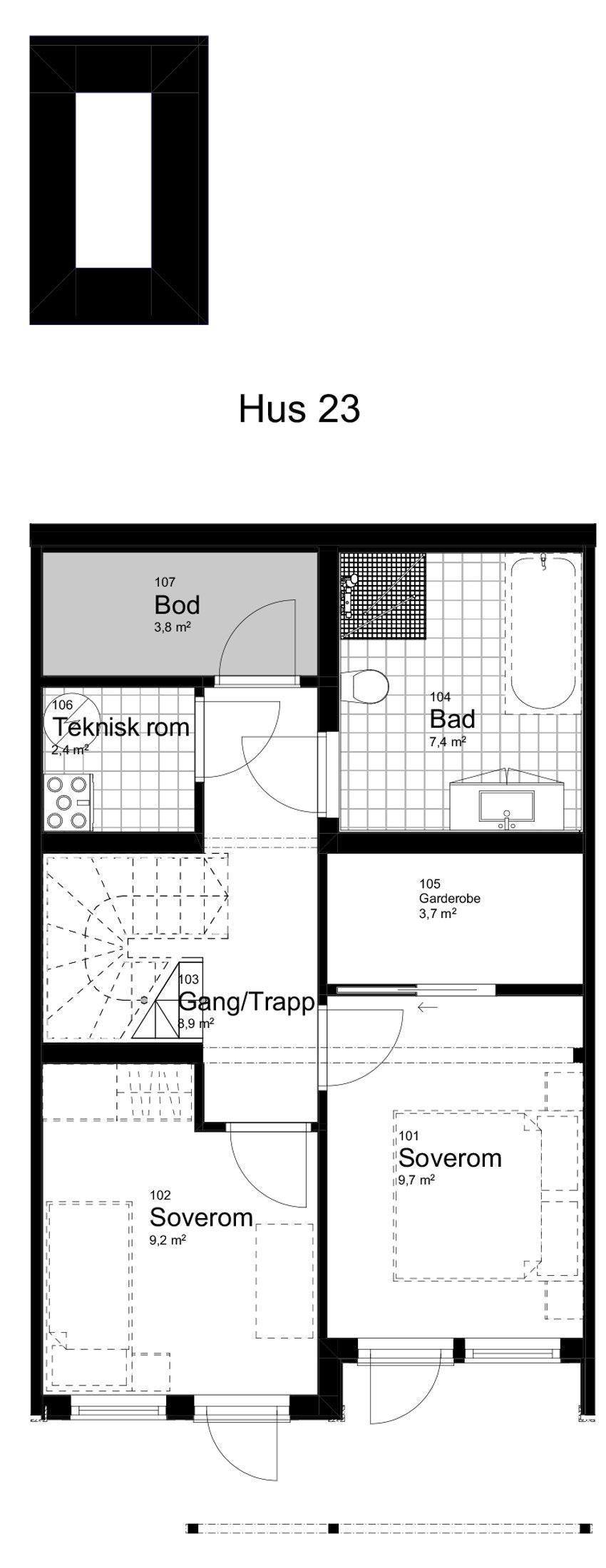 Hus 23 plan 1 Galleribilde