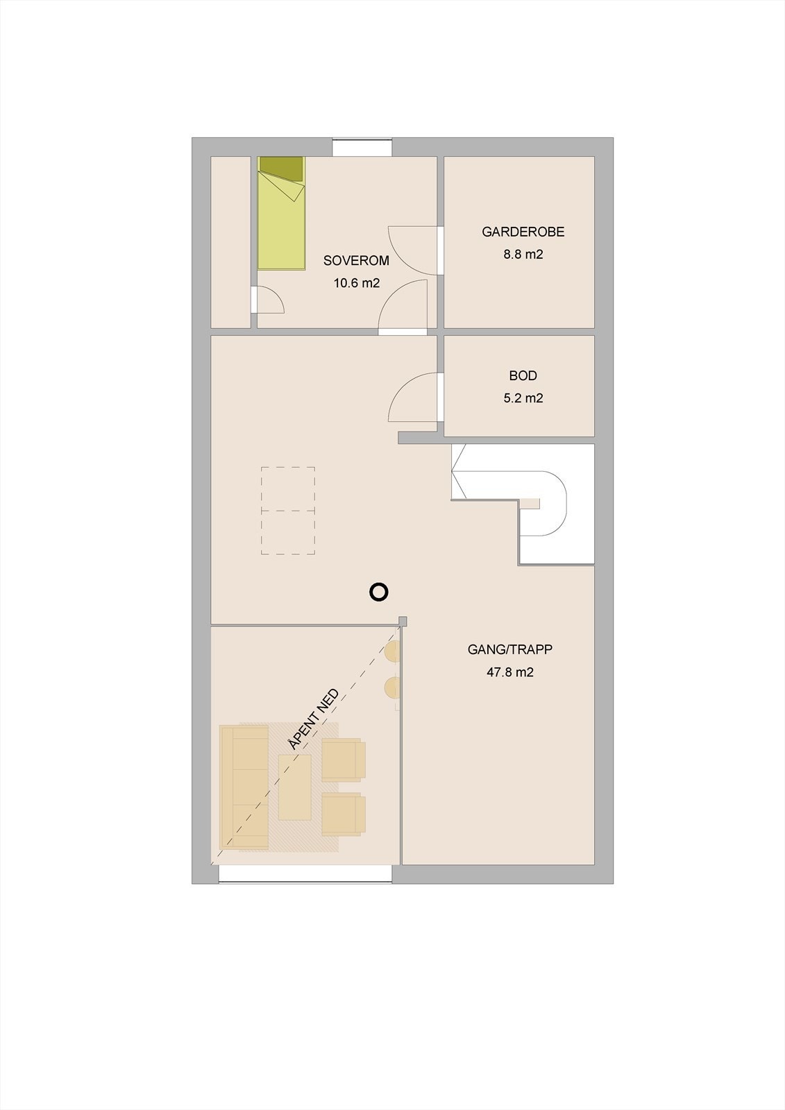 Leif Tronstads veg 10A - Loftplan Galleribilde