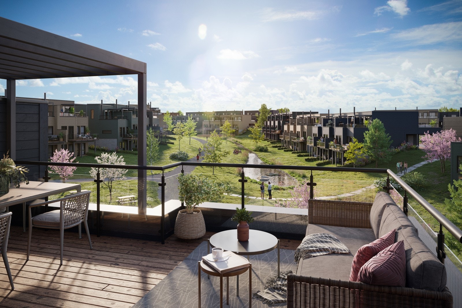 God plass til hyggelig stunder på takterrassen Galleribilde