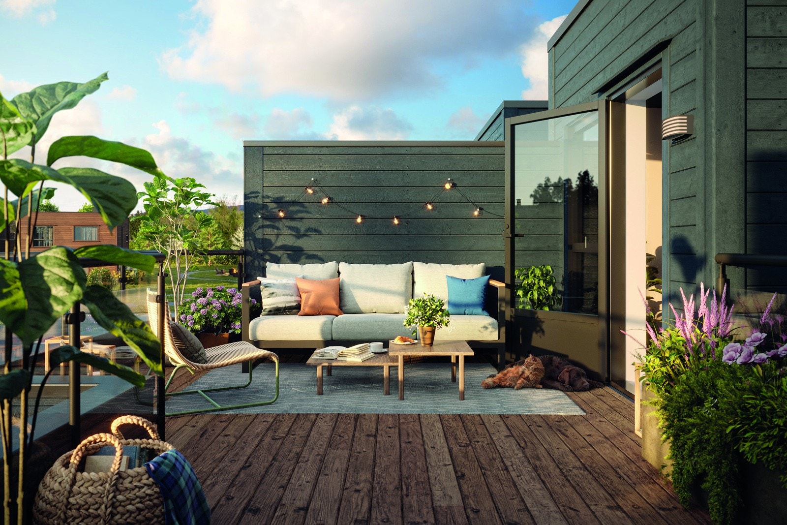 God plass til hyggelig stunder på takterrassen Galleribilde