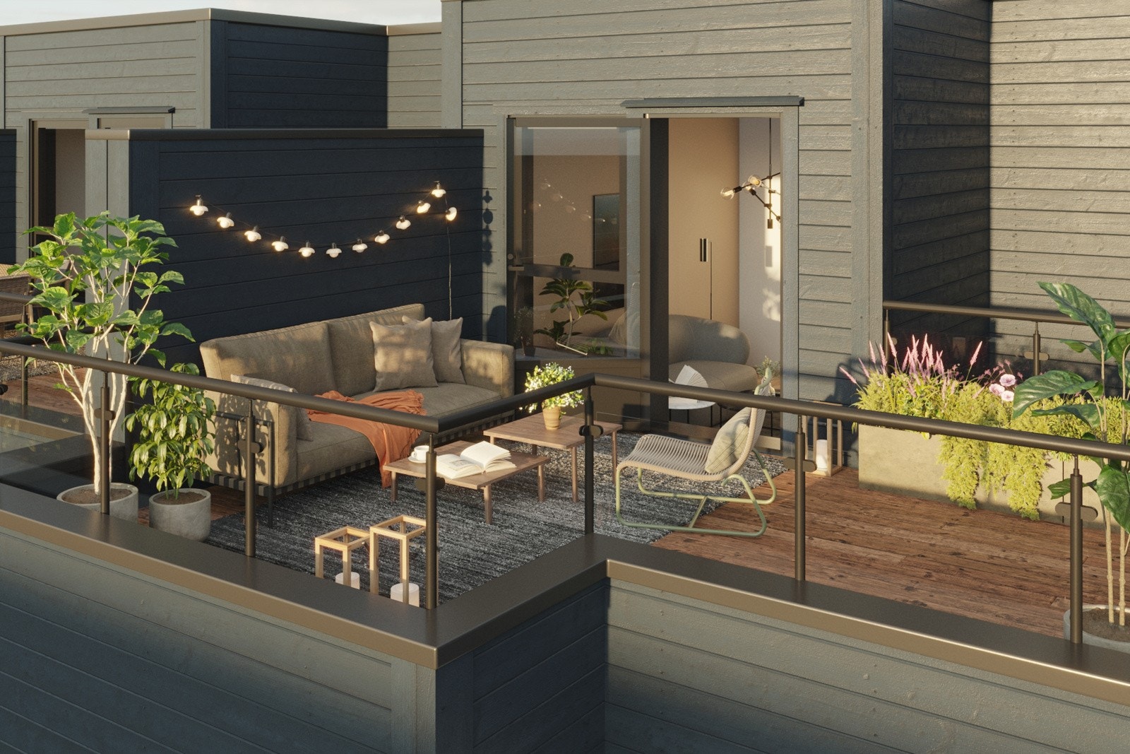 God plass til hyggelig stunder på takterrassen Galleribilde