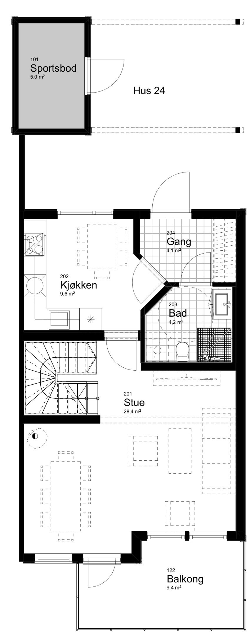 Hus 24 plan 2 Galleribilde