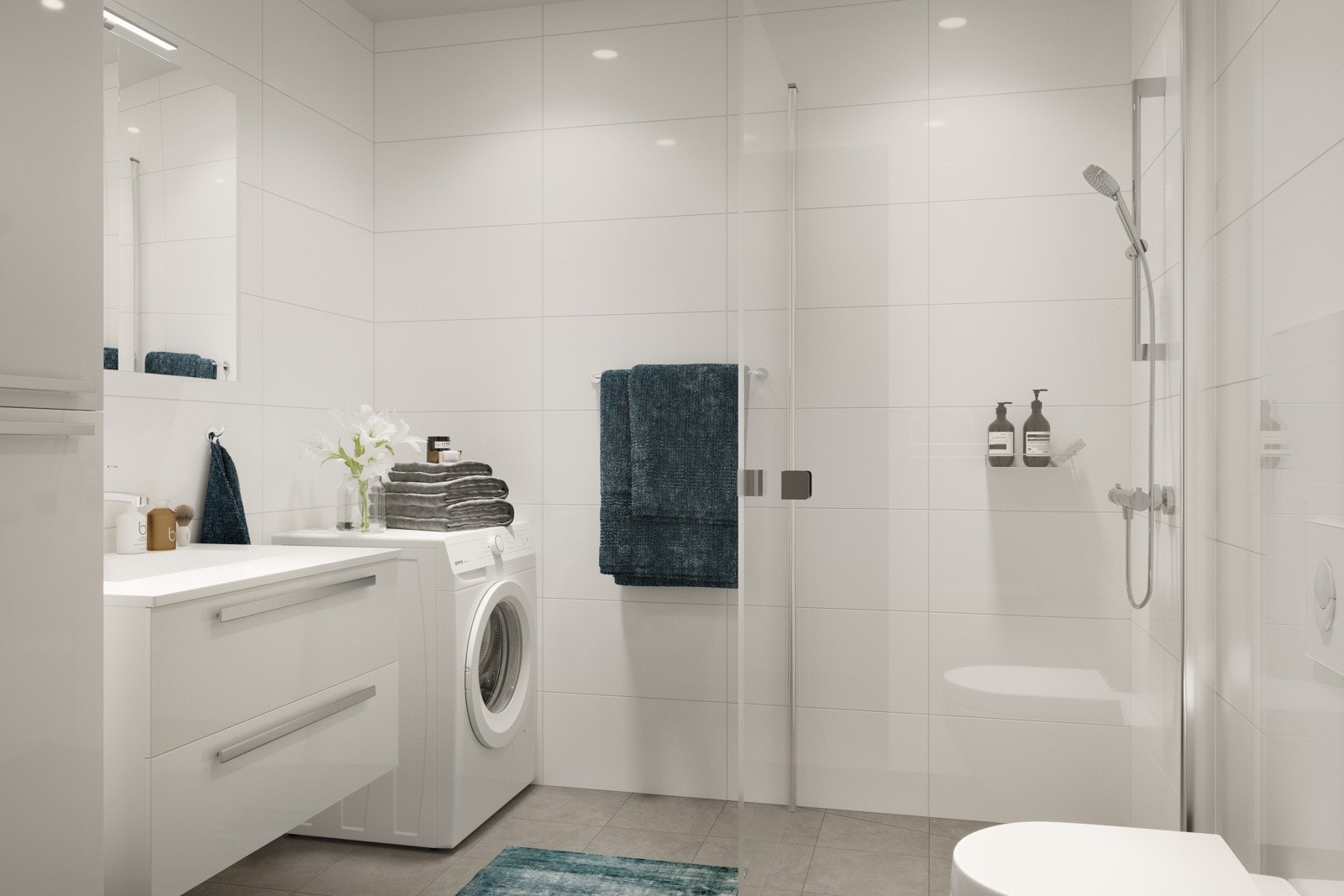 Delikate og funsjonelle bad. Illustrasjon. Galleribilde