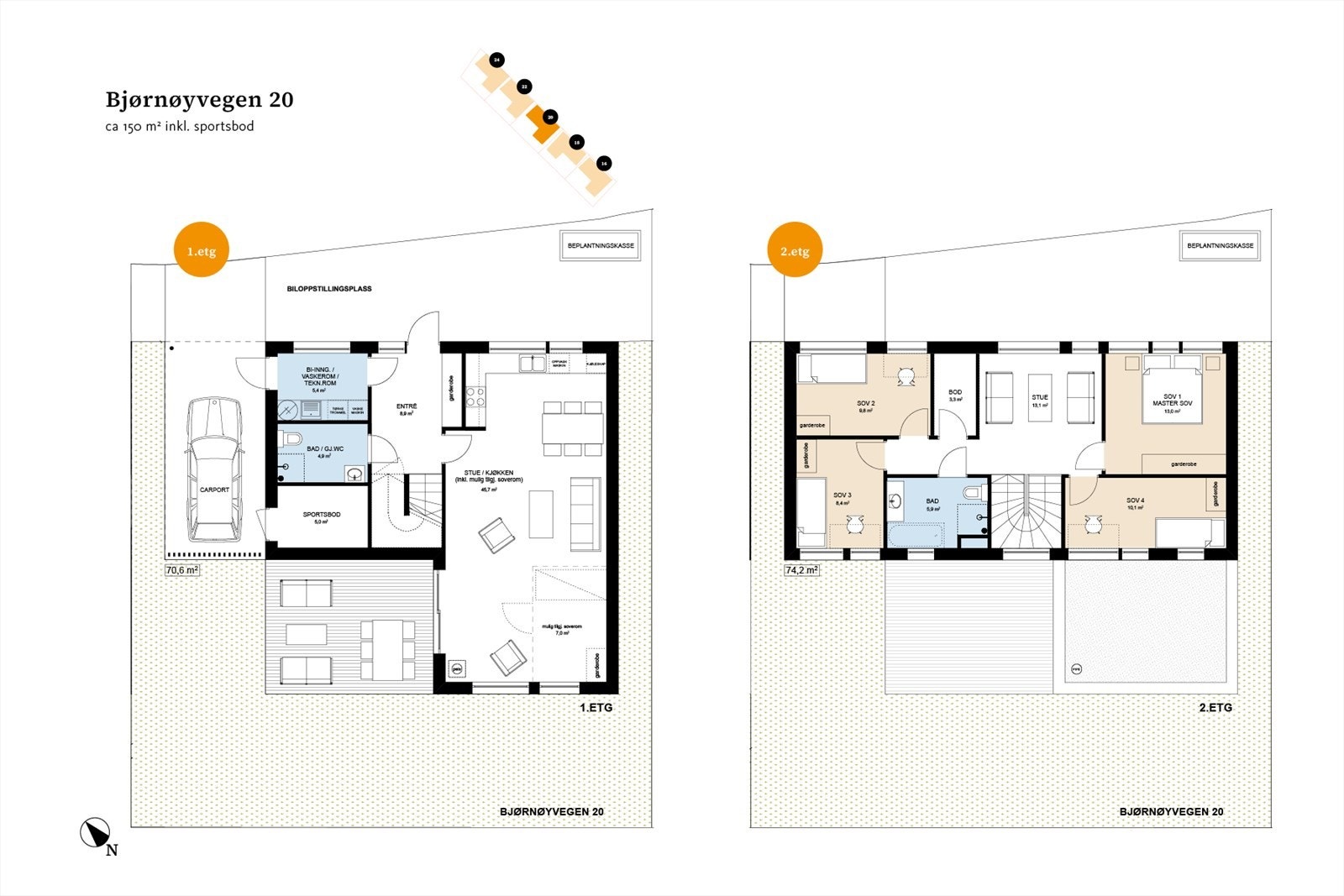 Plantegning Bjørnøyvegen 20 Galleribilde