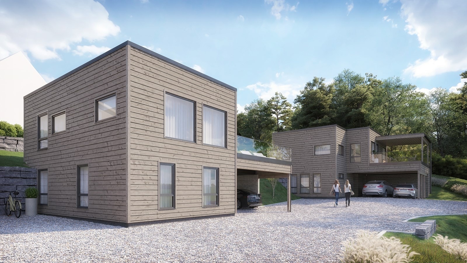 Hus 2 nærmest og hus 3 lengst inn Galleribilde