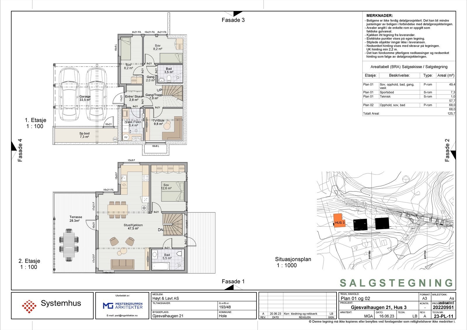 Plantegning Hus 3 Galleribilde