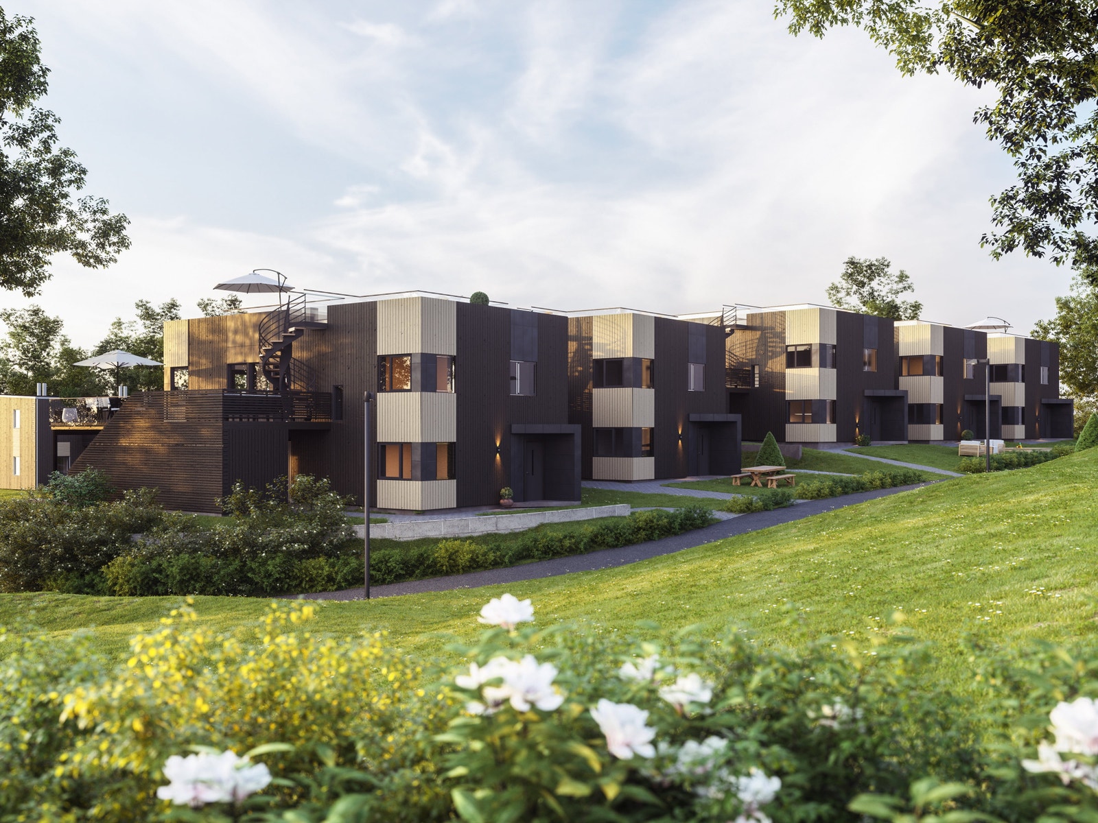 Her bor du med nærhet til både sjøen og naturen Galleribilde