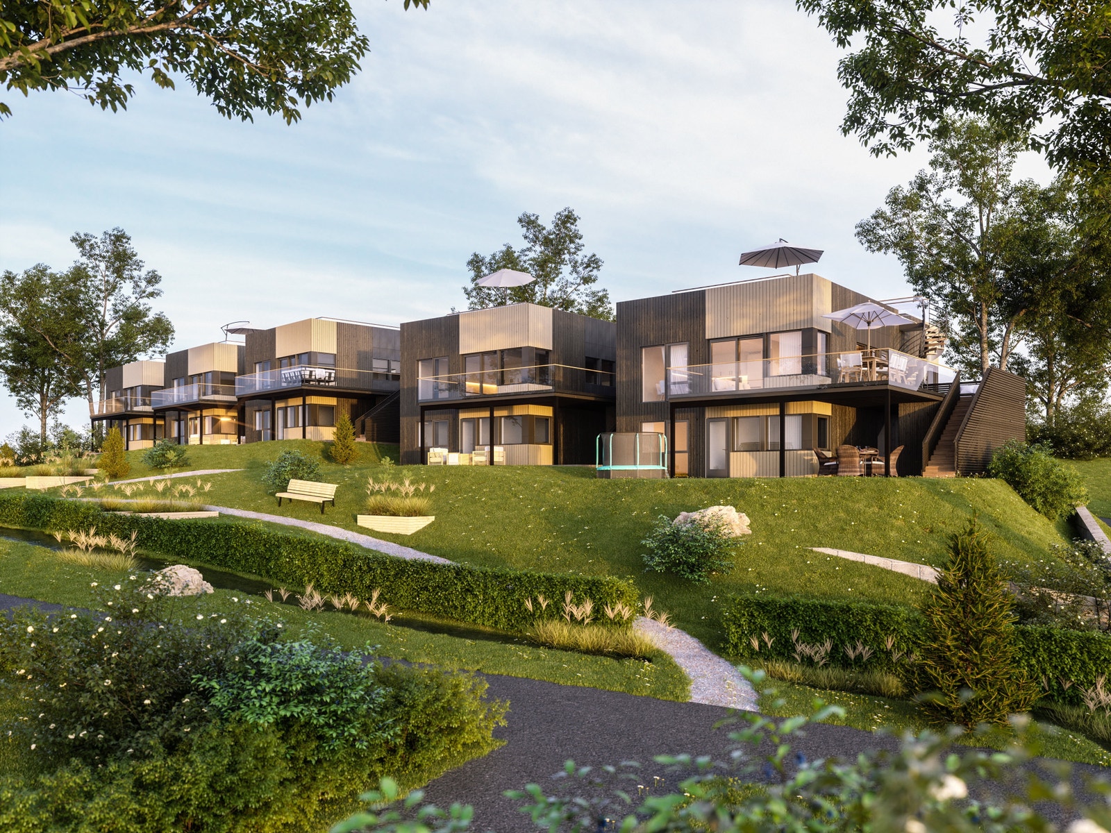 Solrike uteplasser Galleribilde