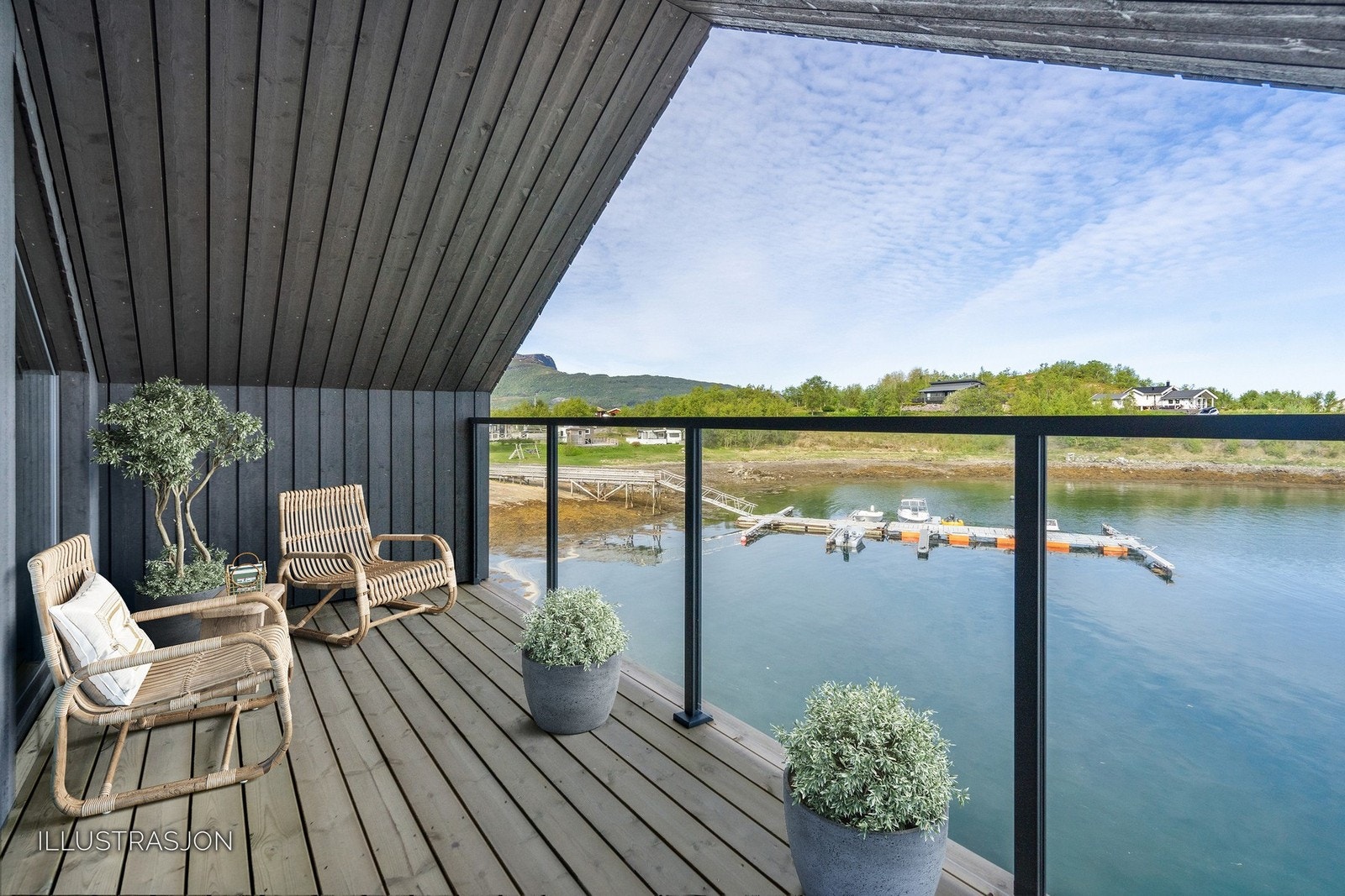 Utsikt fra balkong Galleribilde