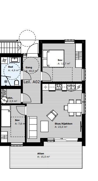 A02 Plantegning Galleribilde