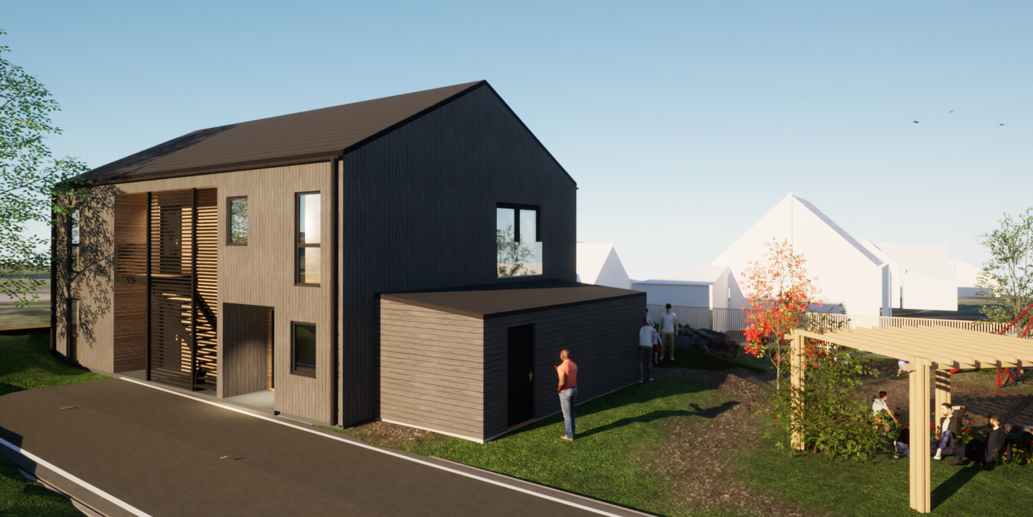 Hus B sett fra nordøst - Illustrasjon og avvik kan forekomme Galleribilde