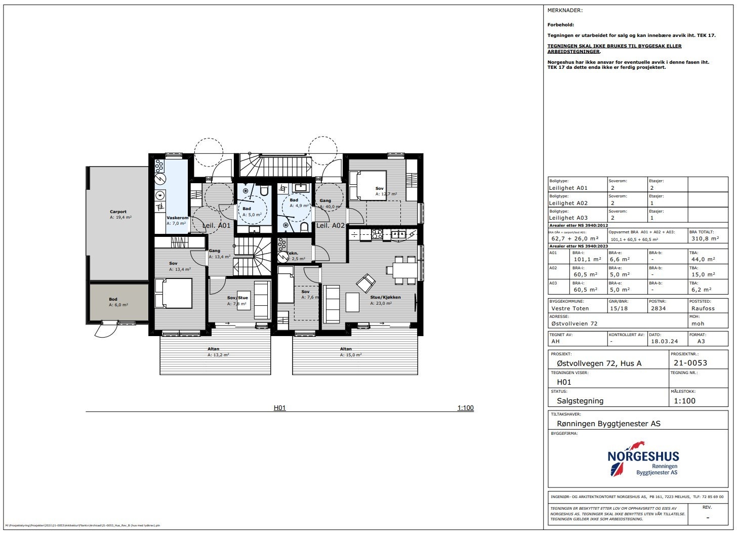Hus A 1.etg Galleribilde