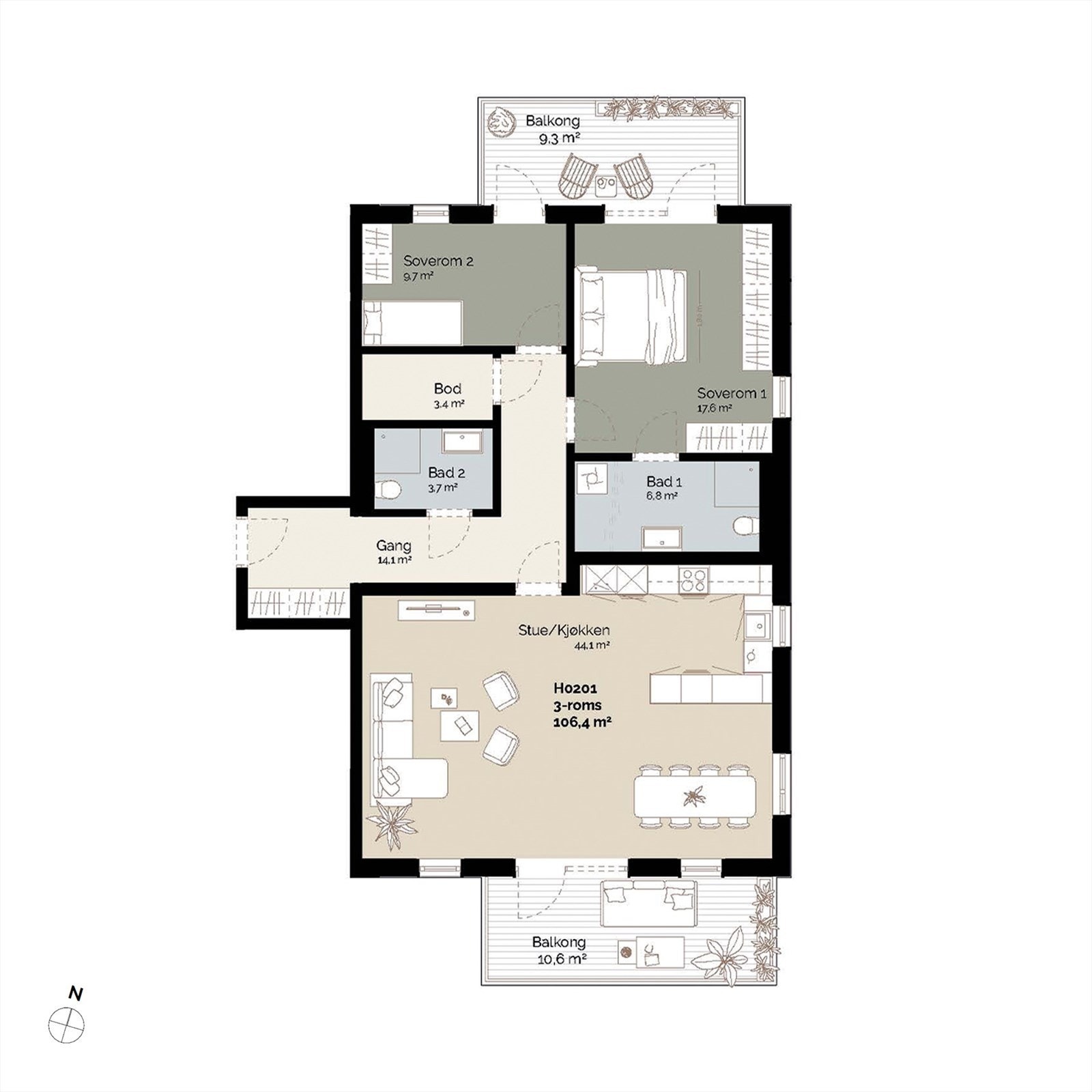 Plantegning BB1-H0201. Galleribilde