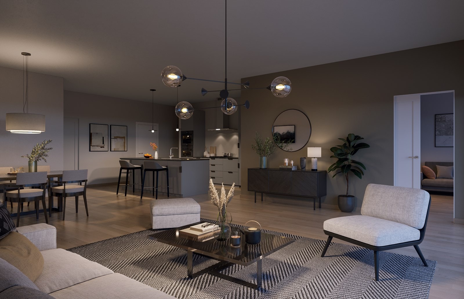 En prosjektert bolig åpner muligheten for individuell tilpasning for at du kan gi din nye bolig det uttrykket du selv ønsker. Dette er en Illustrasjon - Avvik vil forekomme. Galleribilde