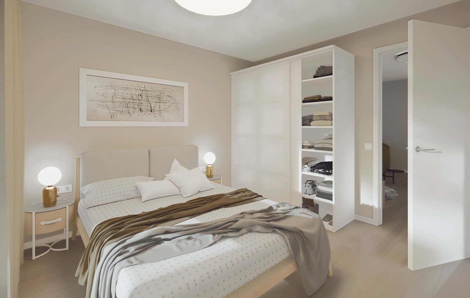 Hver boenhet får fire gode soverom. Med enkle tiltak, og innenfor kravene, er det også muligheter for et femte rom om ønskelig. Galleribilde