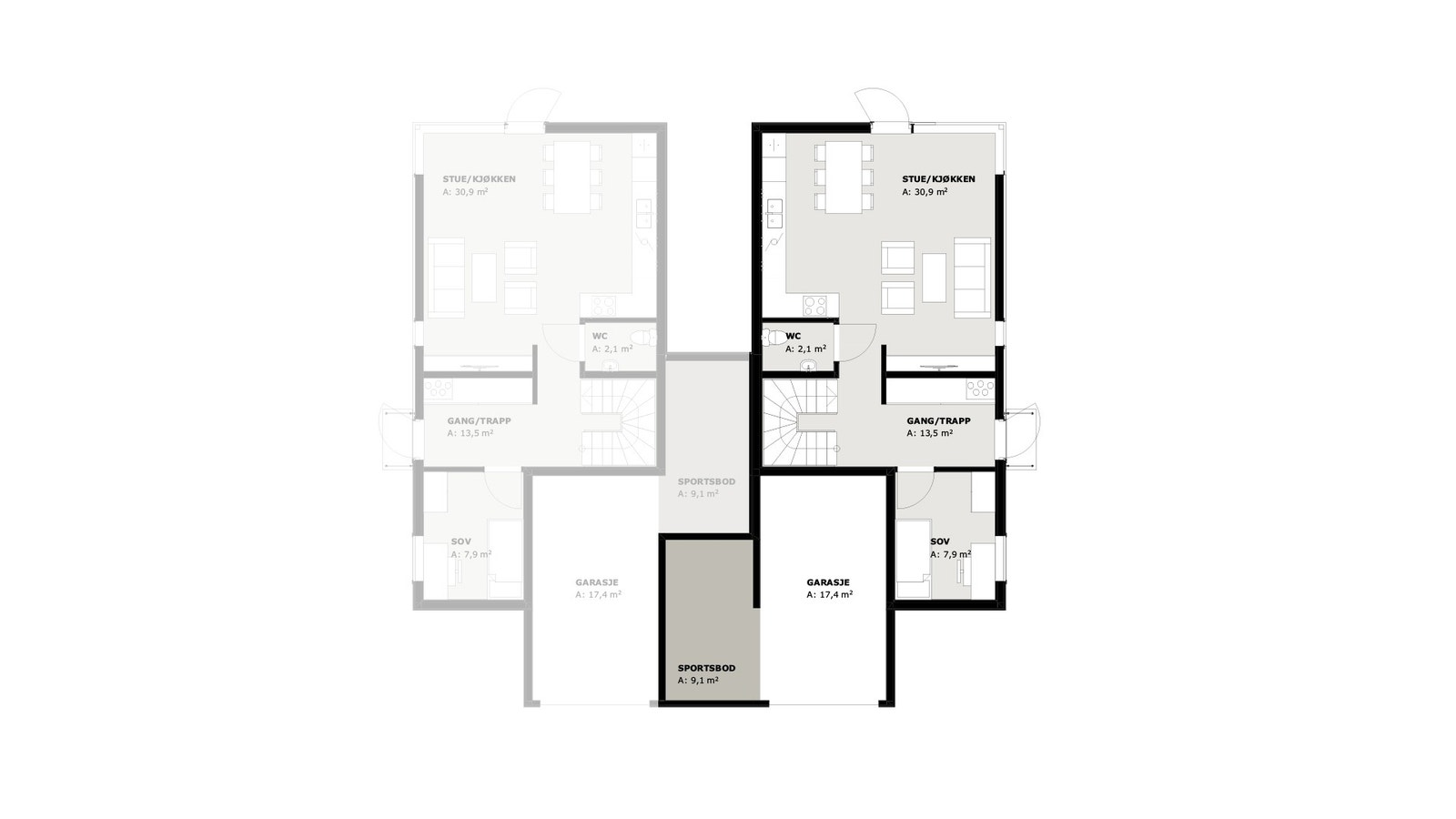 Plan 2. etasje Galleribilde