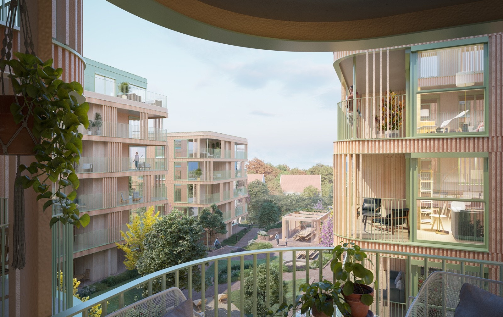 Balkong med utsikt til atriet Galleribilde