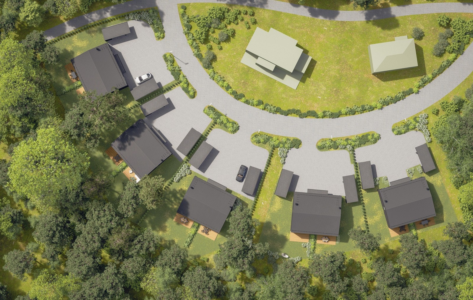 Eiendommene ligger i rolige og barnevennlige omgivelser på Rudshøgda - en helårs naturperle tett på bylivet. Galleribilde