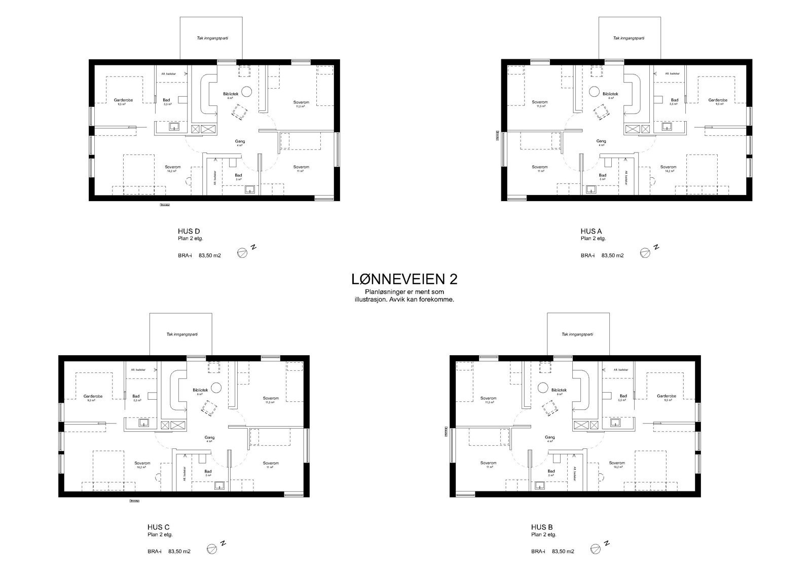 2 etg Alternativ 1 uten trapp bak garasje Galleribilde